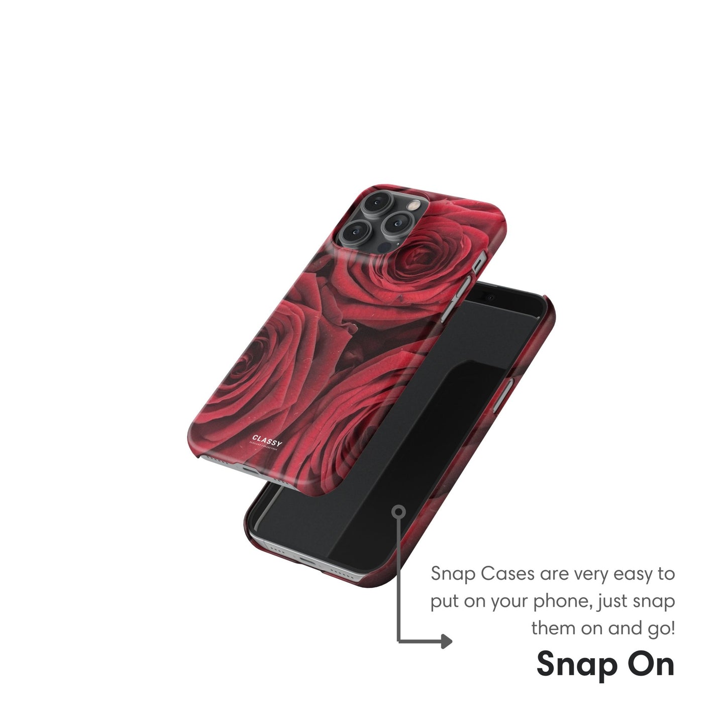 Dark Red Roses Snap Case - Classy Cases - Phone Case - iPhone 17 - Glossy - 