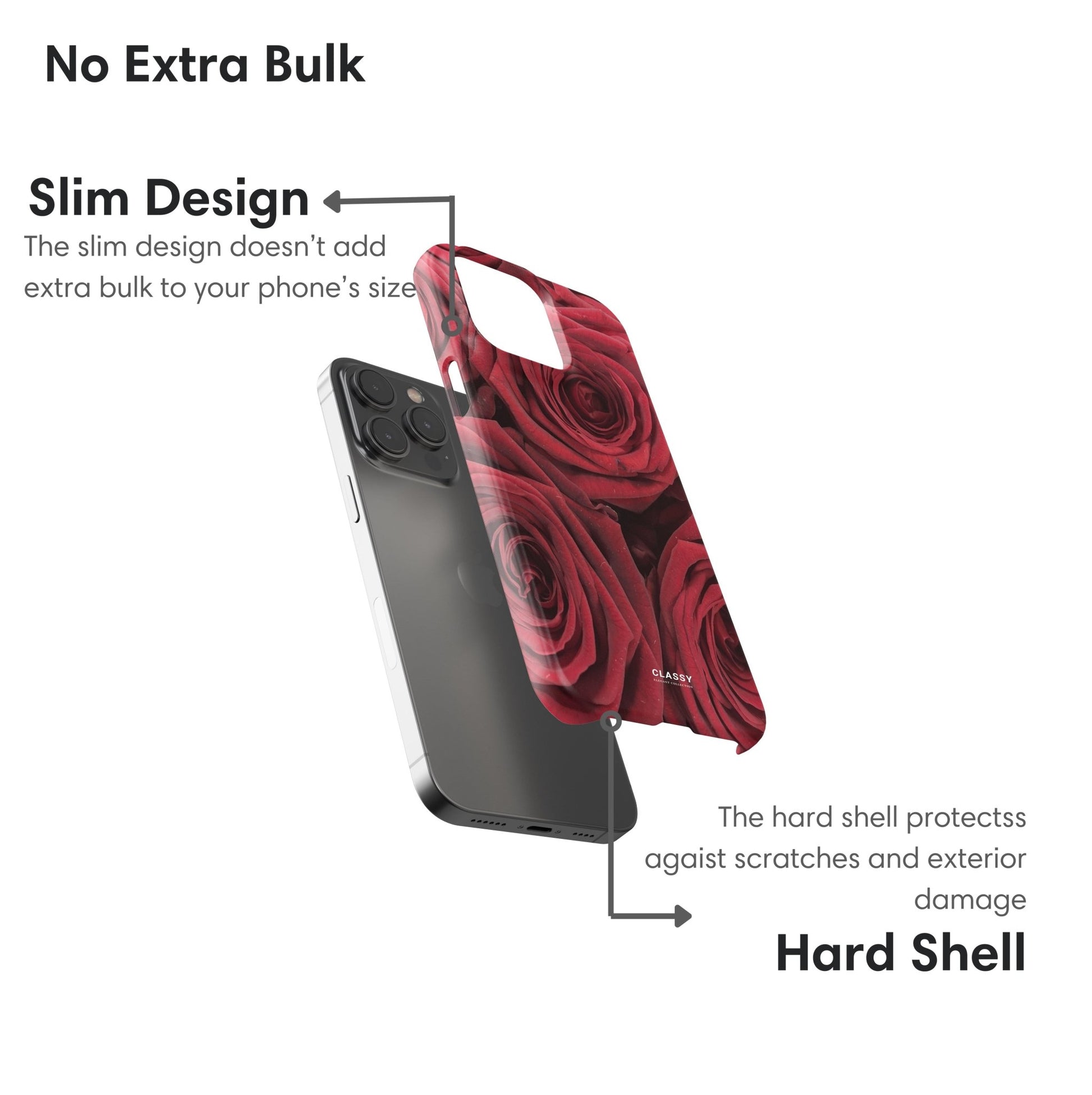 Dark Red Roses Snap Case - Classy Cases - Phone Case - iPhone 17 - Glossy - 