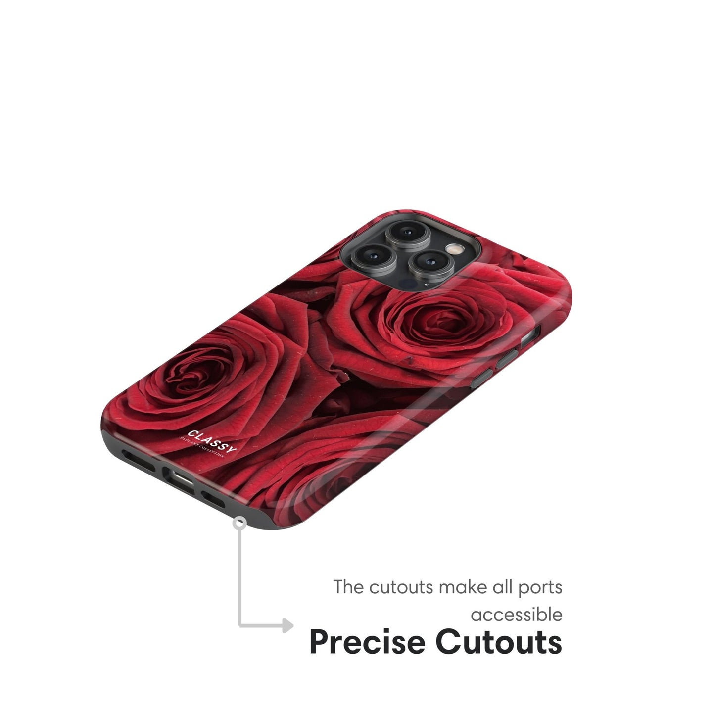 Dark Red Roses Tough Case - Classy Cases - Phone Case - iPhone 17 - Glossy - 
