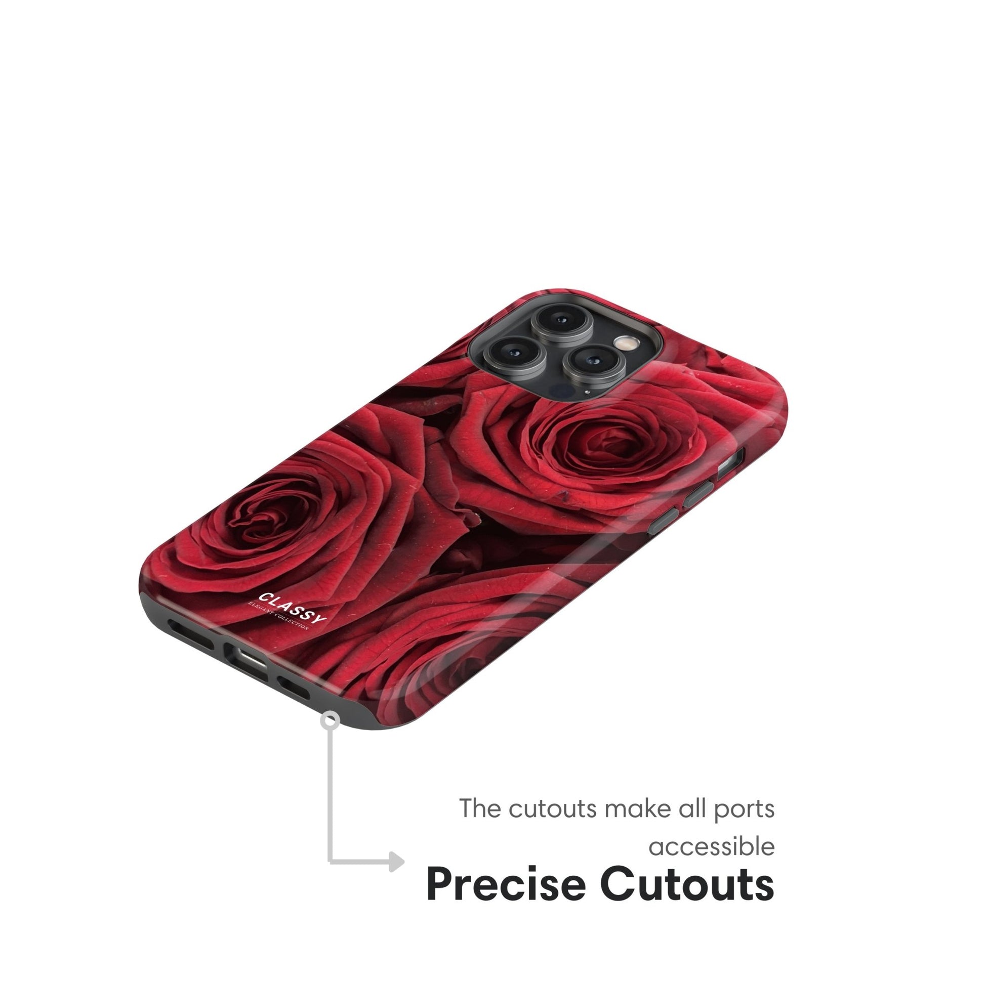 Dark Red Roses Tough Case - Classy Cases - Phone Case - iPhone 17 - Glossy - 