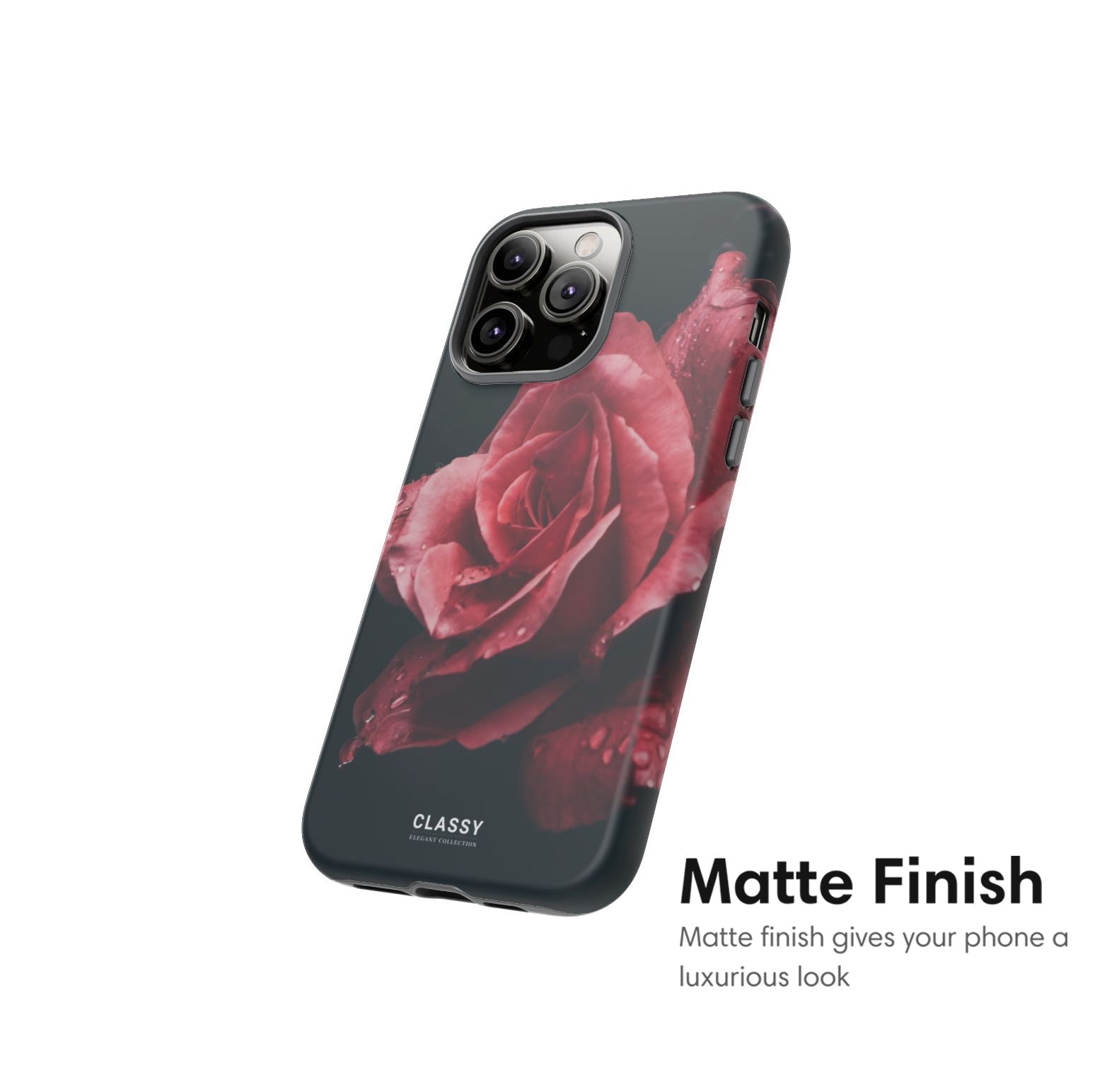 Dark Rose Tough Case - Classy Cases - Phone Case - iPhone 17 - Glossy - 