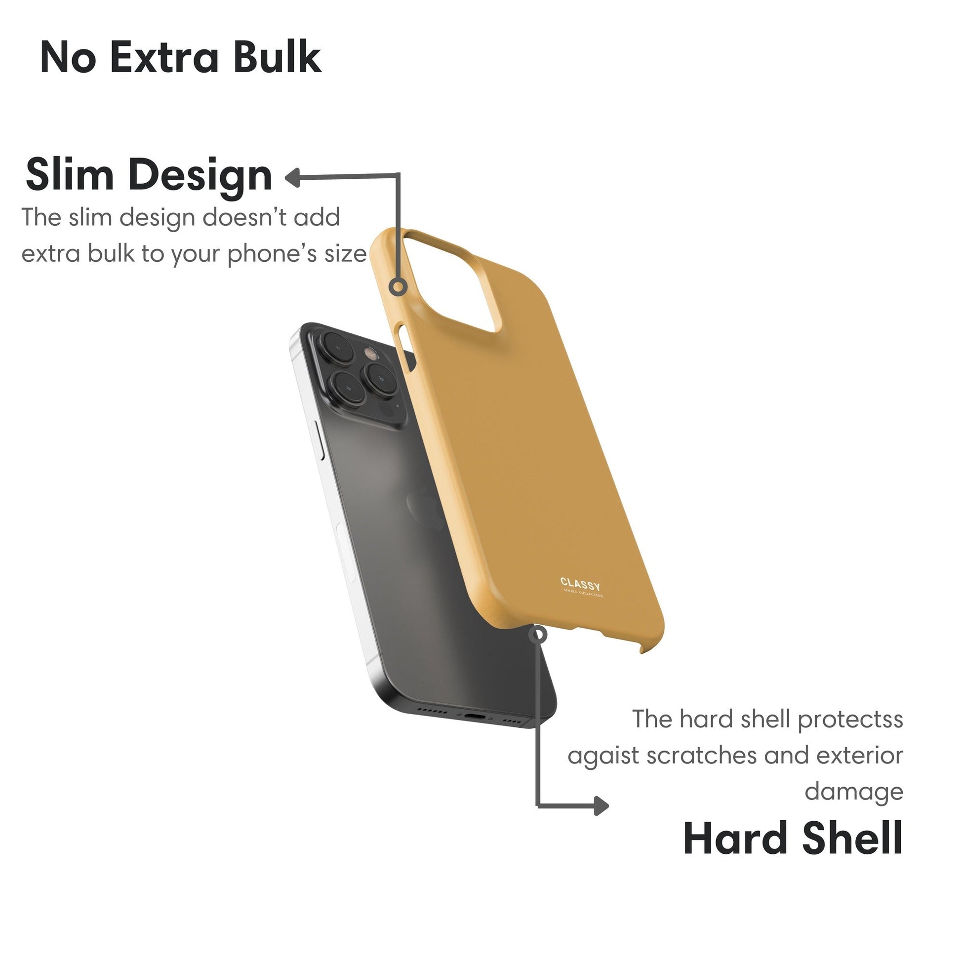 Dark Yellow Snap Case - Classy Cases - Phone Case - iPhone 17 - Glossy - 