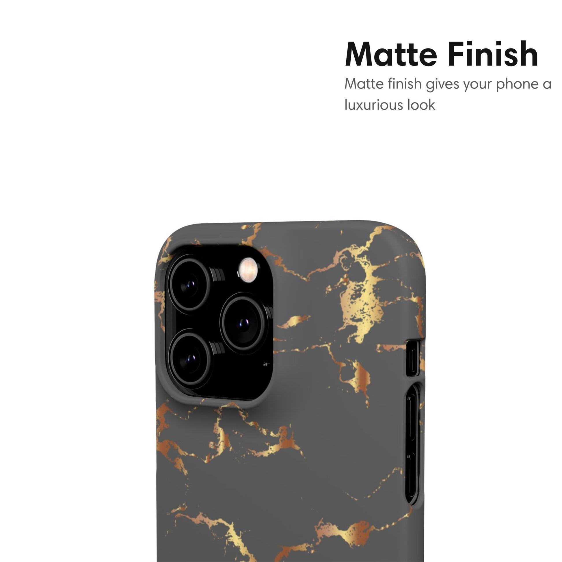 Dark Gray and Gold Snap Case matte