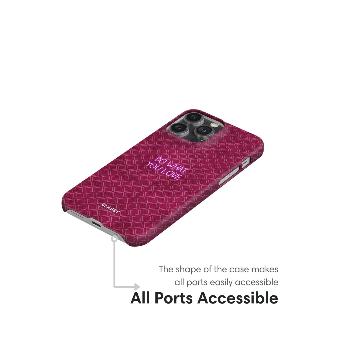 Do What You Love | Dusty Rose Pattern Snap Case - Classy Cases - Phone Case - iPhone 17 - Glossy - 