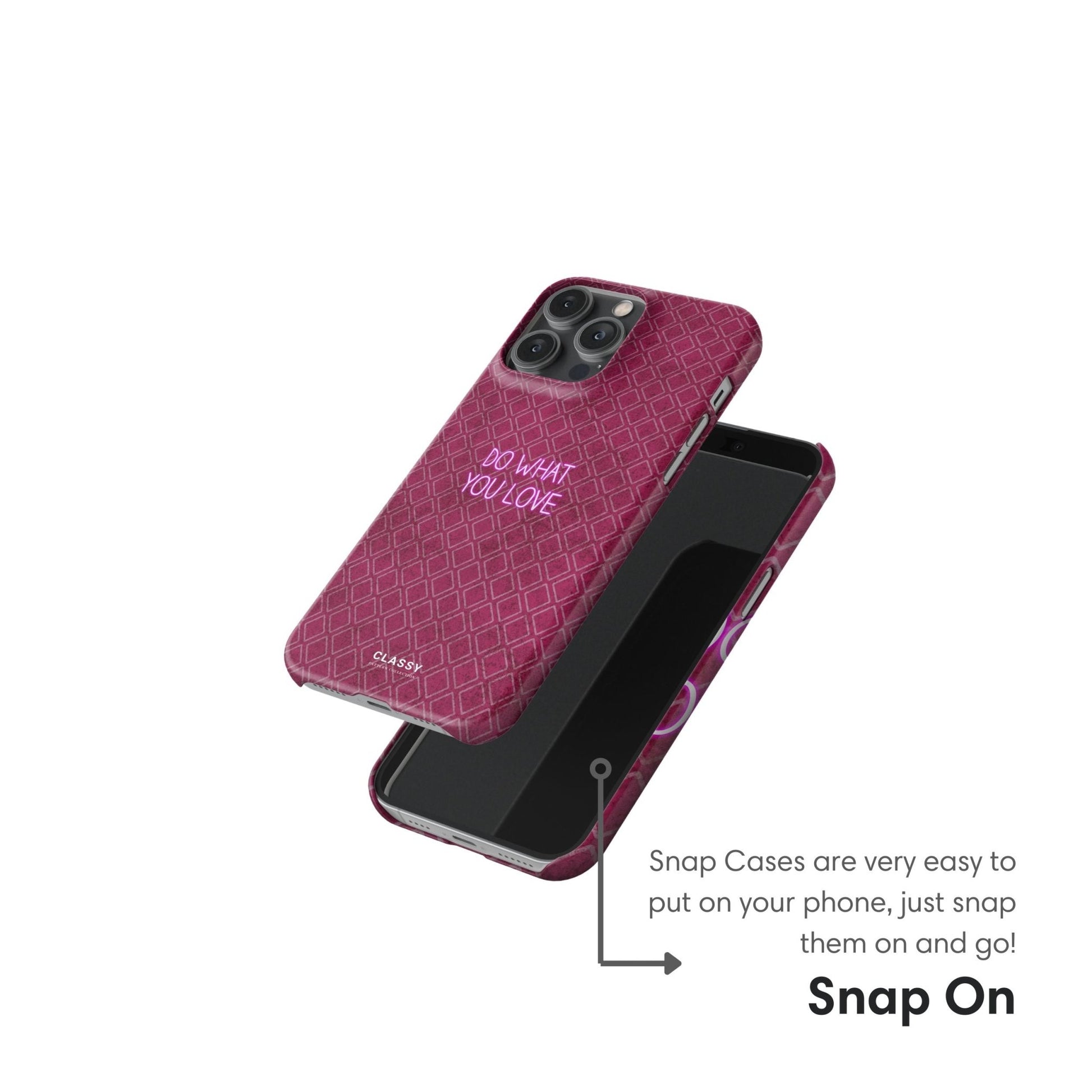 Do What You Love | Dusty Rose Pattern Snap Case - Classy Cases - Phone Case - iPhone 17 - Glossy - 