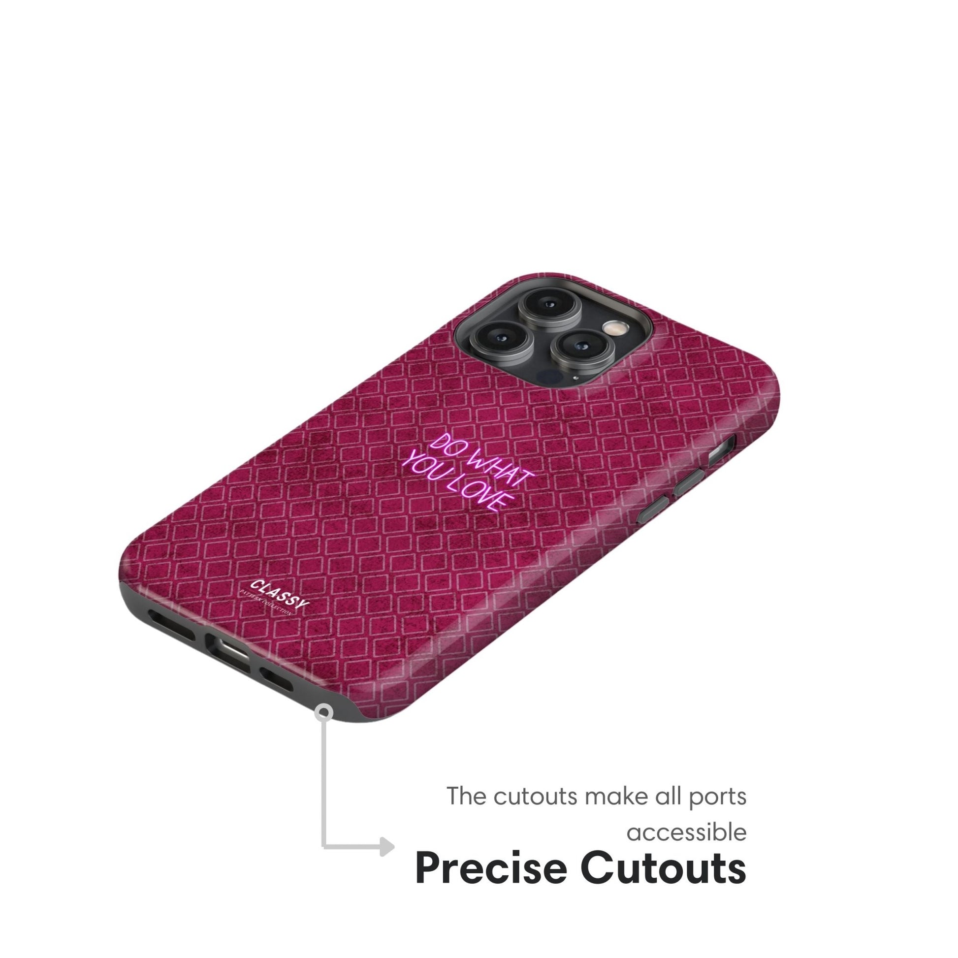 Do What You Love | Dusty Rose Pattern Tough Case - Classy Cases - Phone Case - iPhone 17 - Glossy - 