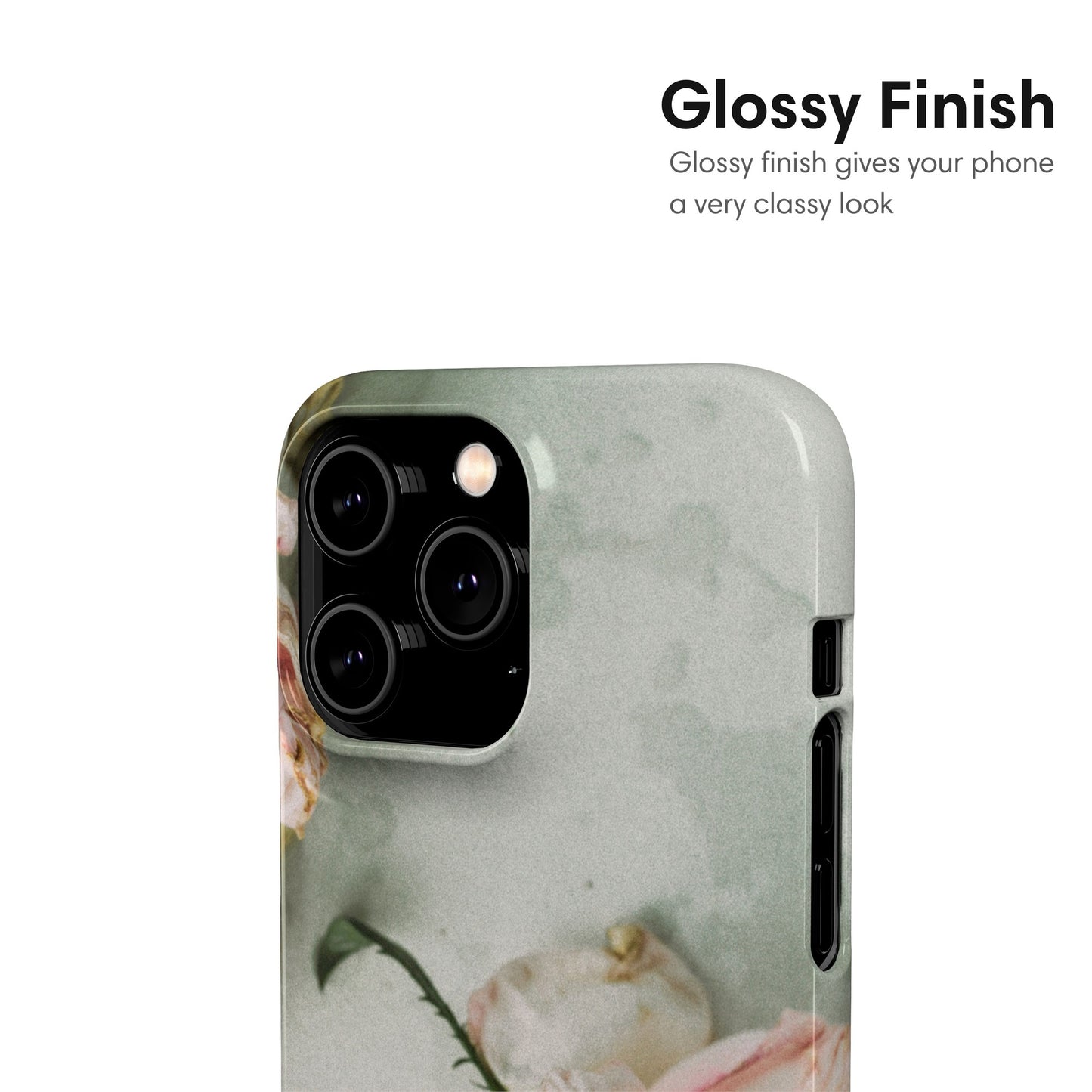 Dropped Rose Snap Case glossy