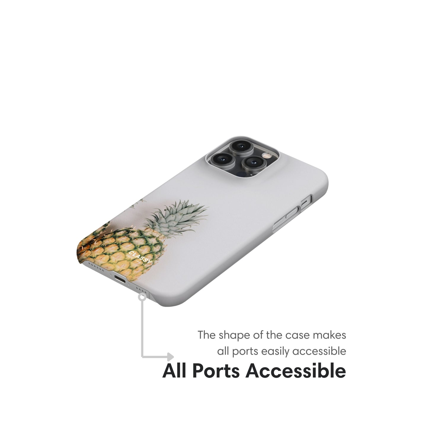 Pineapple Snap Case ports