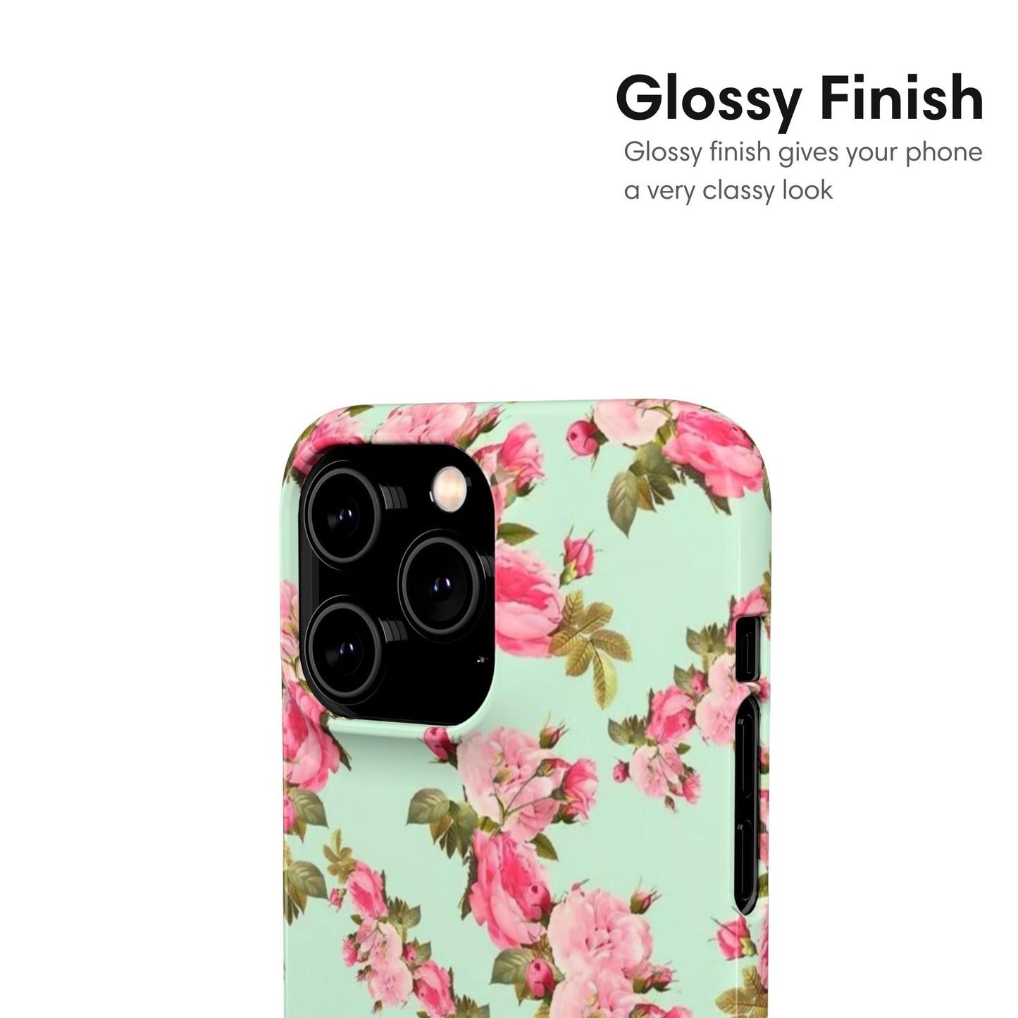 Graceful Flowers Snap Case glossy