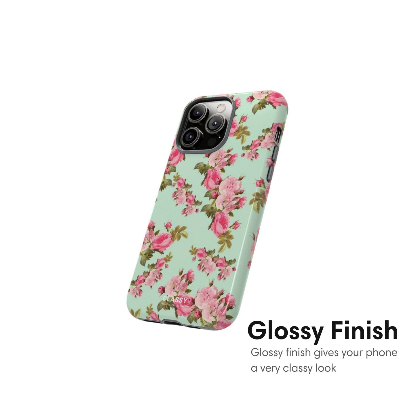 Pink Flowers Tough Case glossy