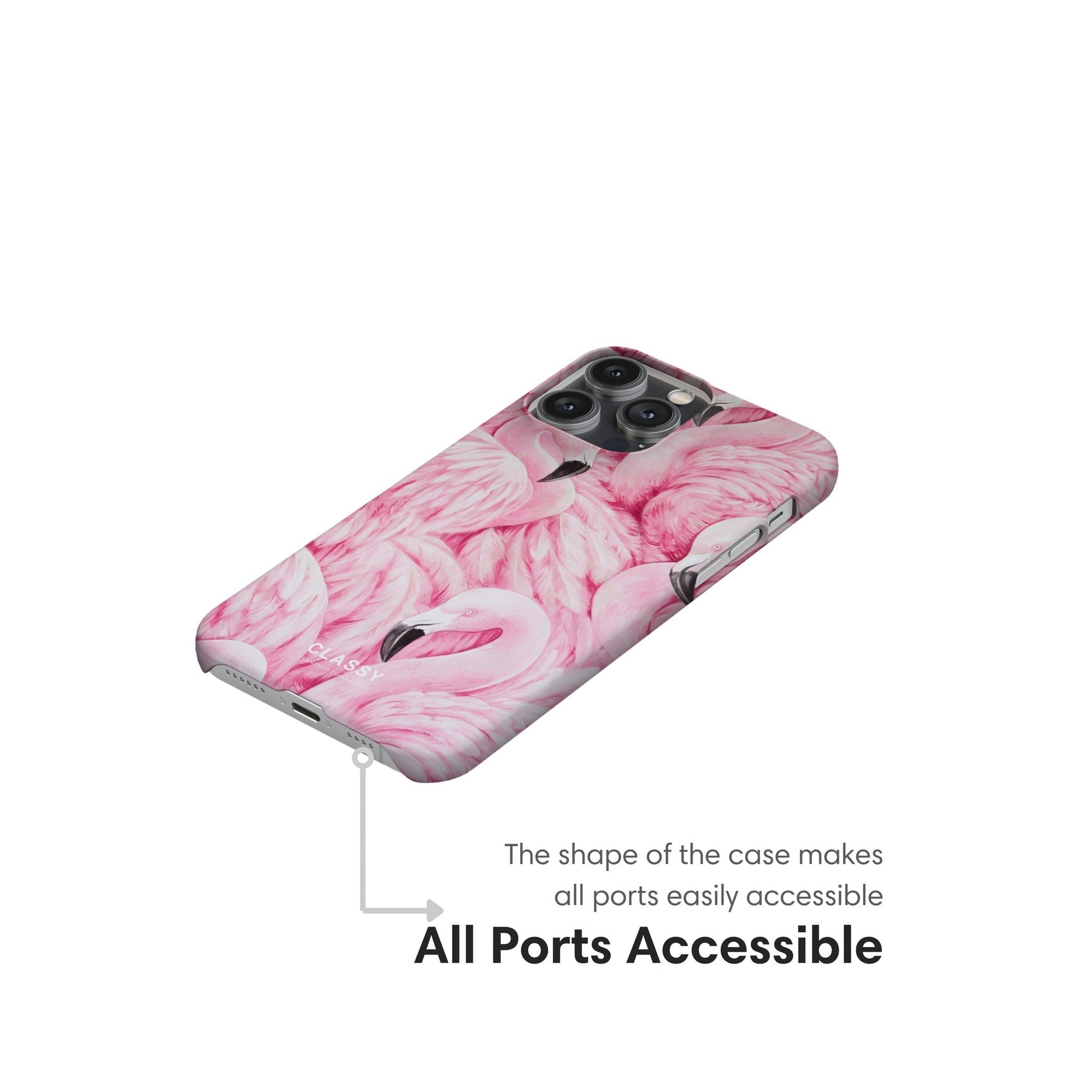 Full Out Flamingo Snap Case - Classy Cases - Phone Case - iPhone 17 - Glossy - 