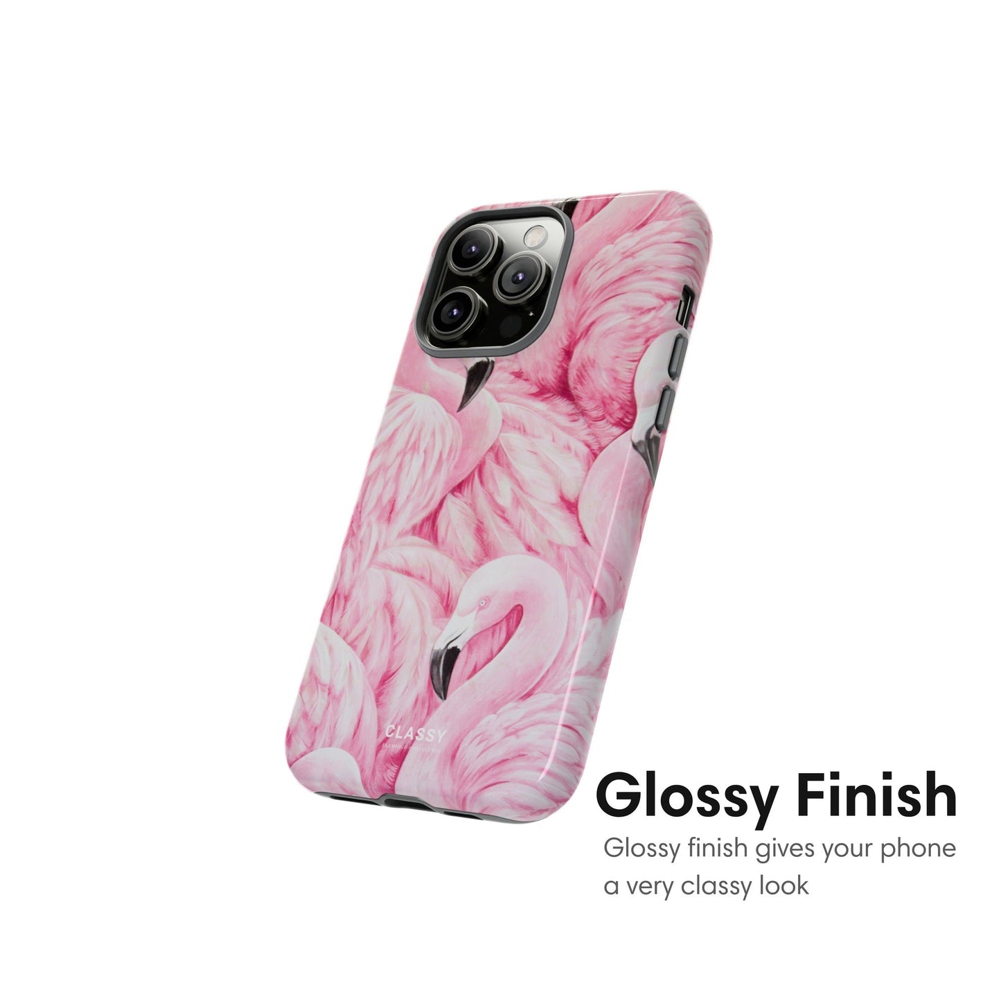 Full Out Flamingo Tough Case - Classy Cases - Phone Case - iPhone 17 - Glossy - 