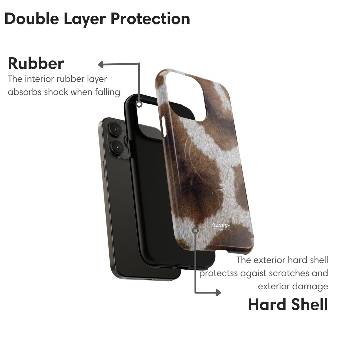 Giraffe Pattern MagSafe Tough Case - Classy Cases - Phone Case - iPhone 17 - Glossy -