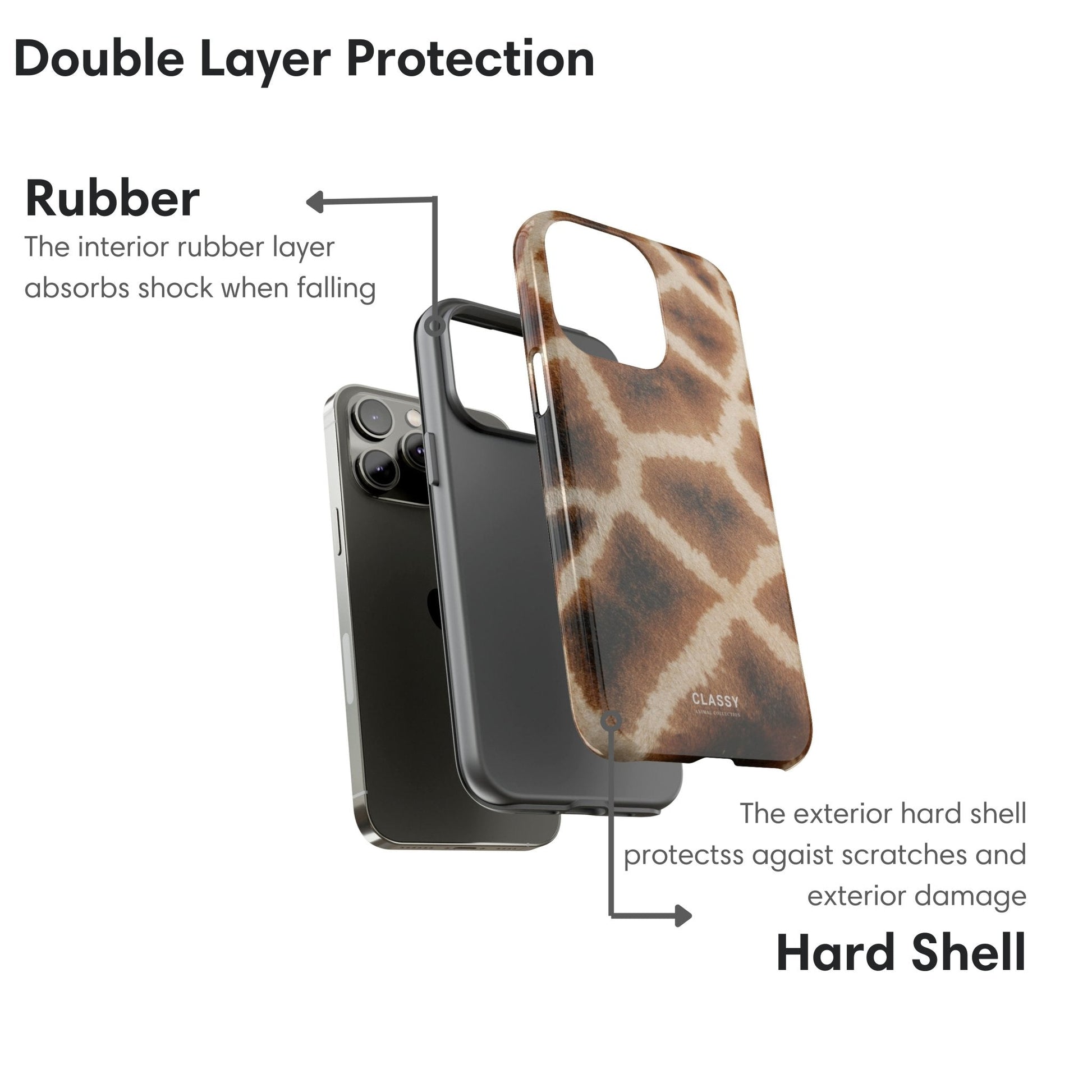 Giraffe Spots Tough Case - Classy Cases - Phone Case - iPhone 17 - Glossy - 