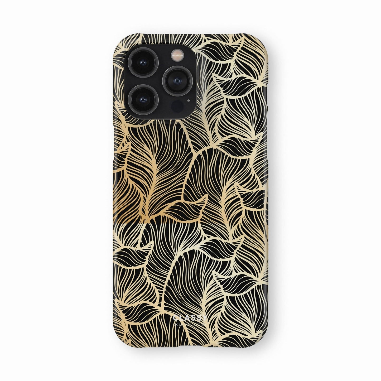 Gold Leaves Pattern Snap Case - Classy Cases - Phone Case - iPhone 17 - Glossy - 