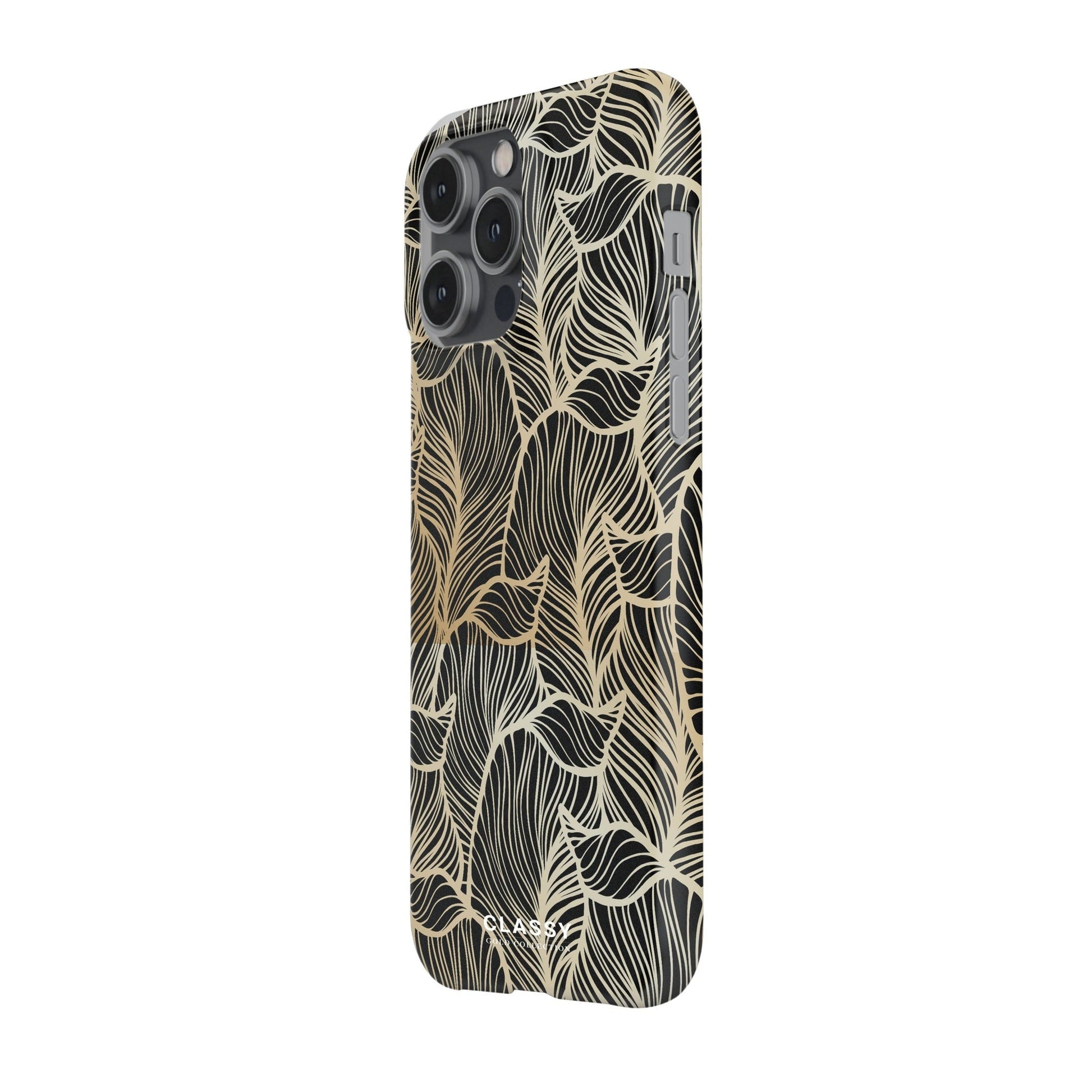 Gold Leaves Pattern Snap Case - Classy Cases - Phone Case - iPhone 17 - Glossy - 