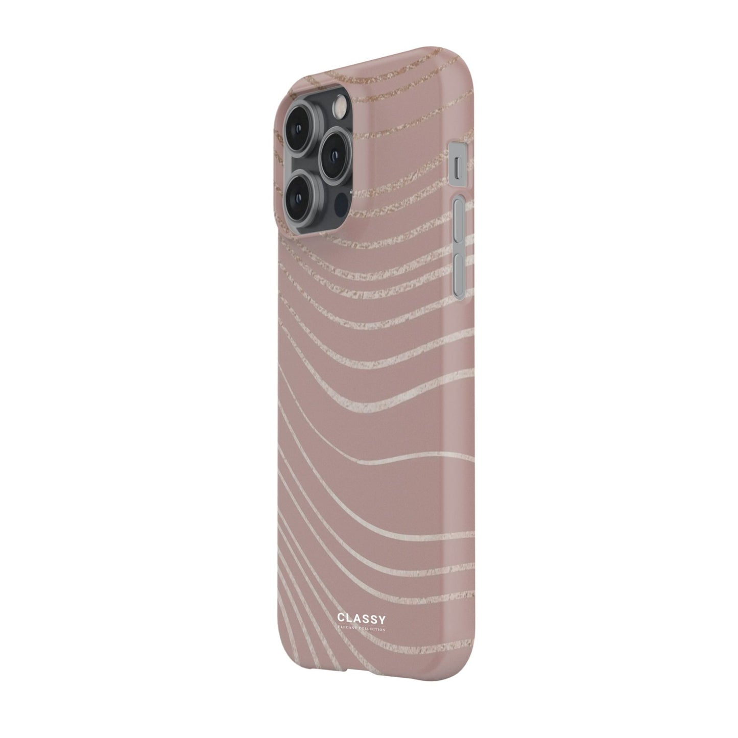 Gold Lines Dusty Rose Snap Case - Classy Cases - Phone Case - iPhone 17 - Glossy - 