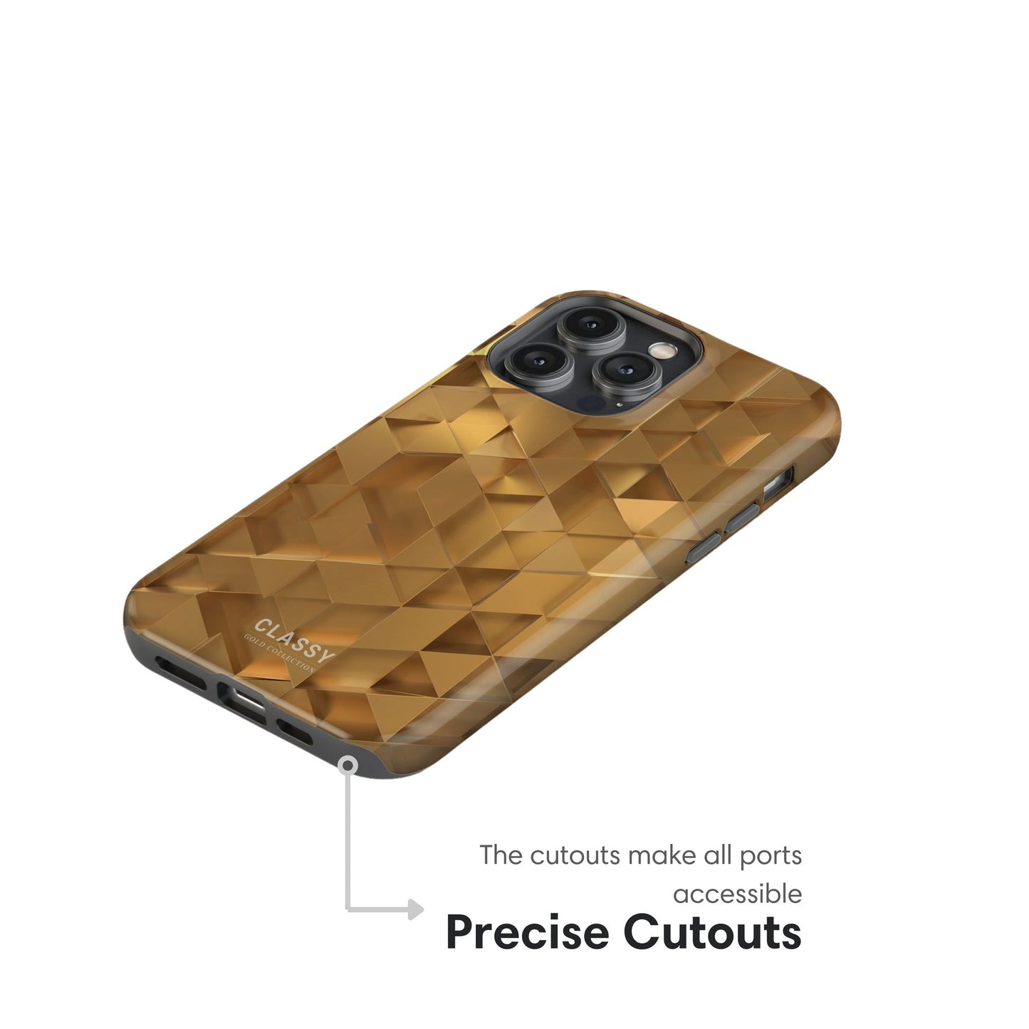 Gold Pattern Tough Case - Classy Cases - Phone Case - iPhone 17 - Glossy - 