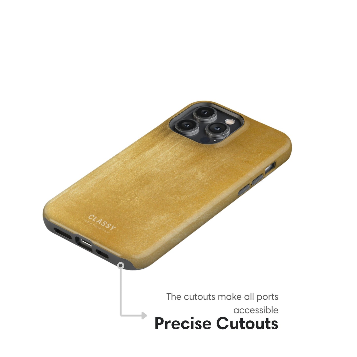 Gold Slight Pattern Tough Case - Classy Cases - Phone Case - iPhone 17 - Glossy - 