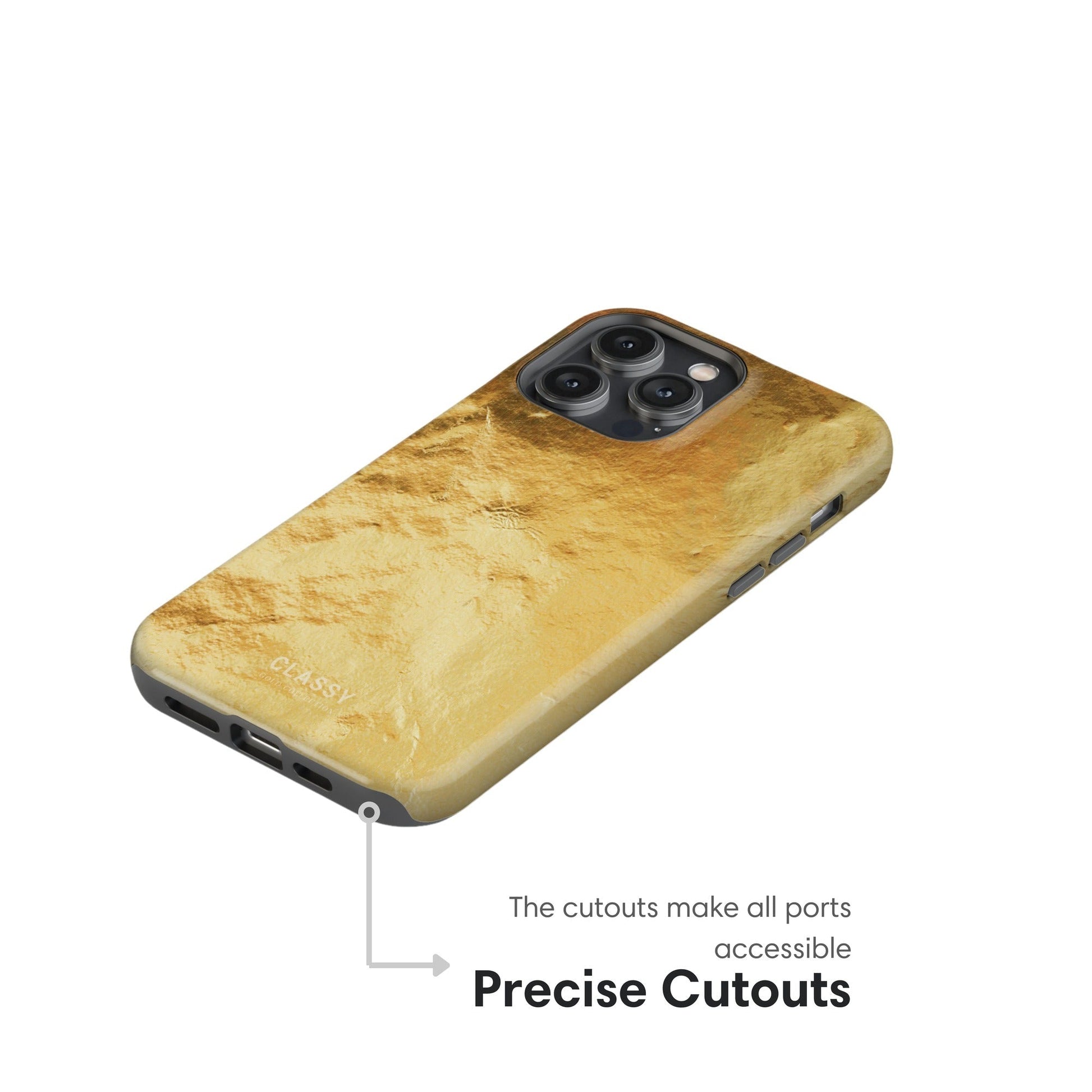 Gold Texture Pattern Tough Case - Classy Cases - Phone Case - iPhone 17 - Glossy - 