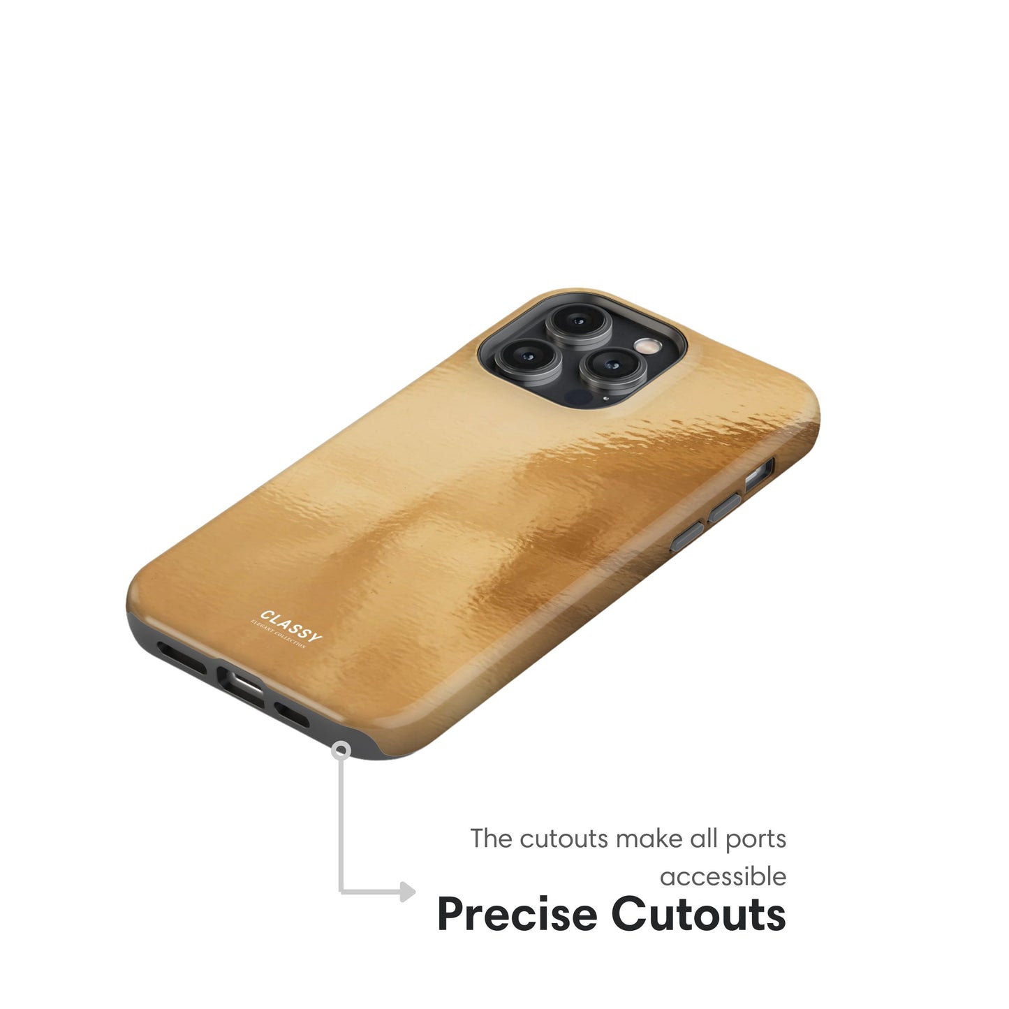 Gold Glossy Design Tough Case cutouts