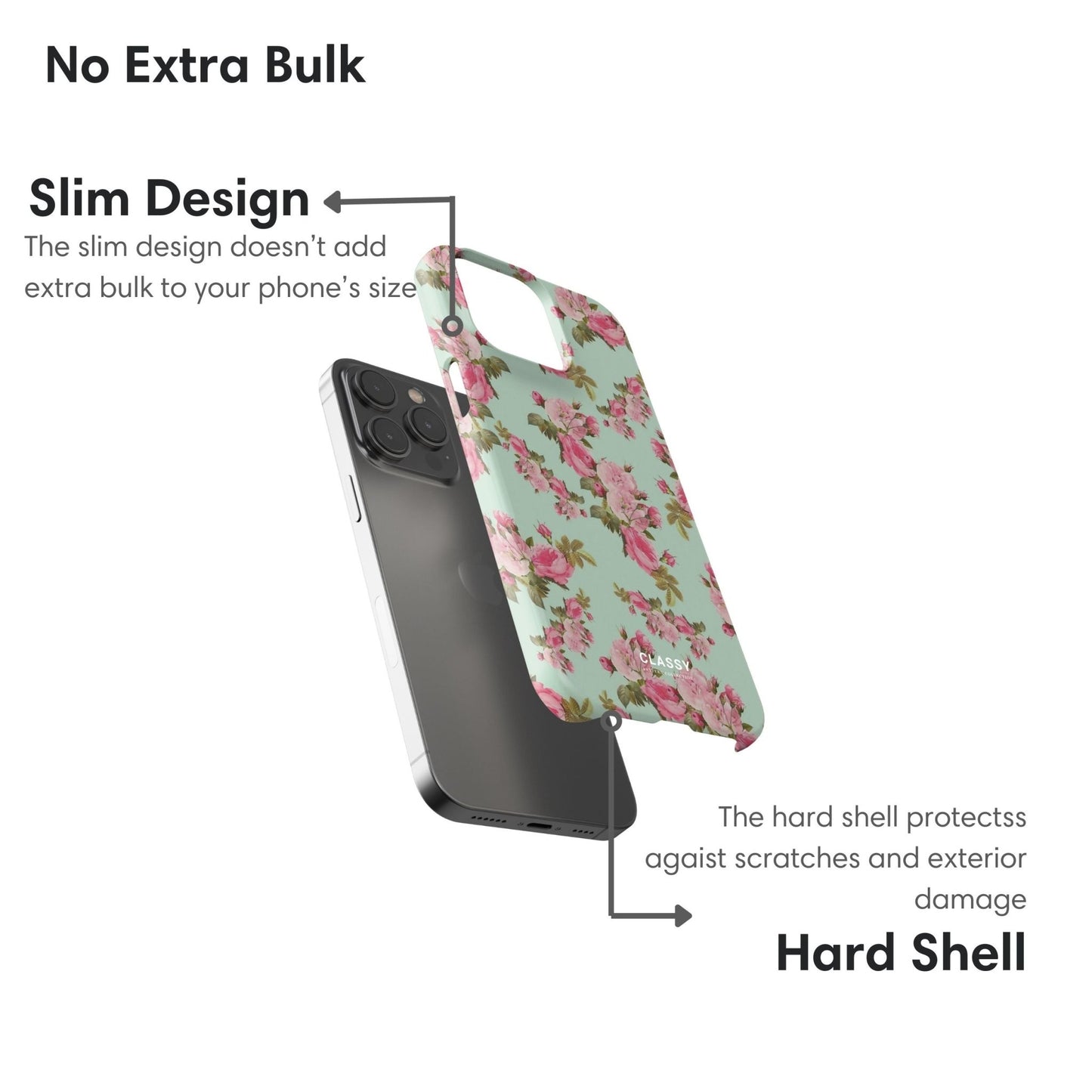Graceful Flowers Snap Case - Classy Cases - Phone Case - iPhone 17 - Glossy - 