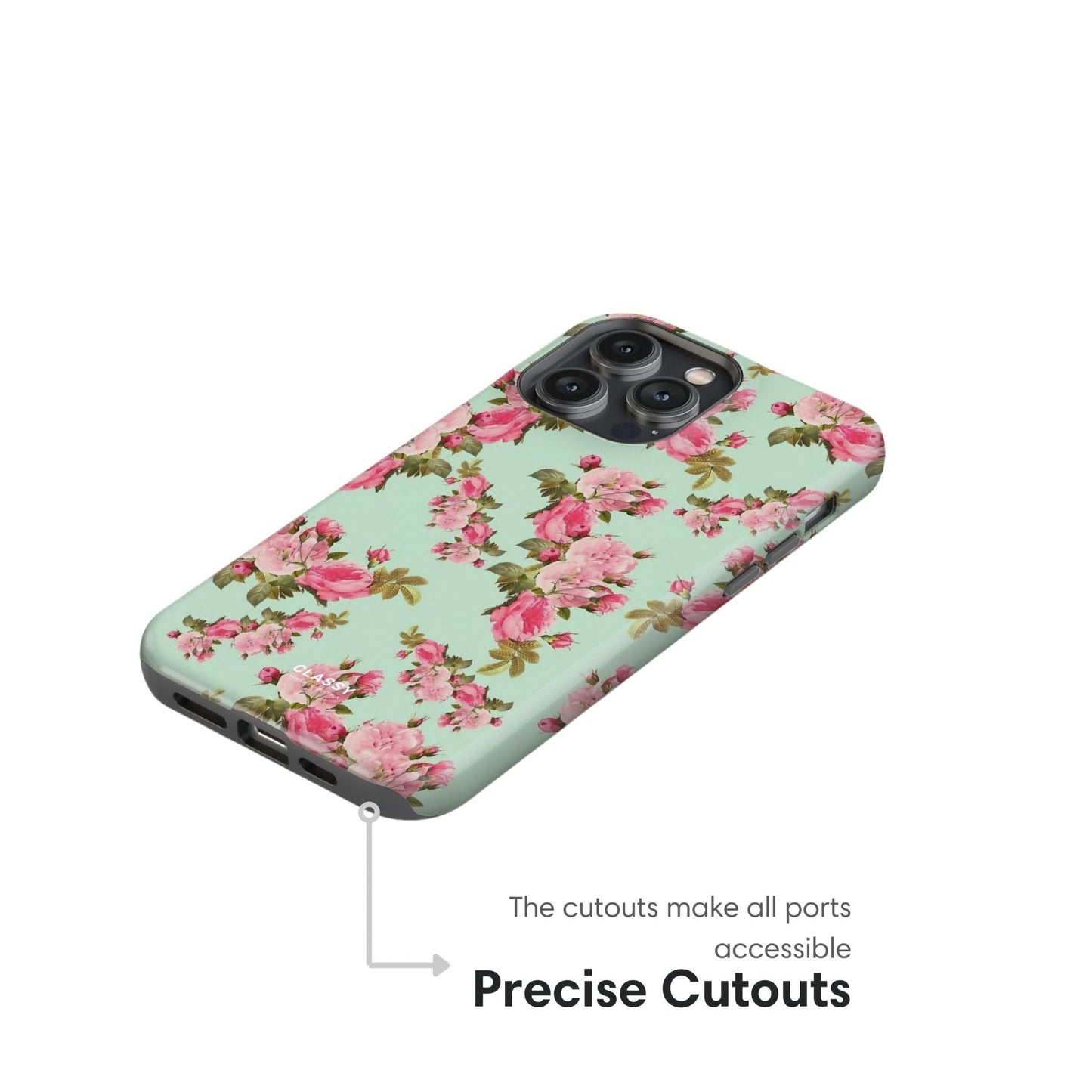 Graceful Flowers Tough Case - Classy Cases - Phone Case - iPhone 17 - Glossy - 