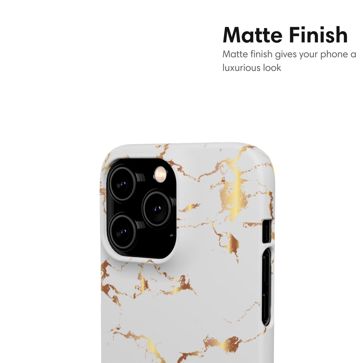 Gray and Gold Marble Snap Case - Classy Cases - Phone Case - iPhone 17 - Glossy - 