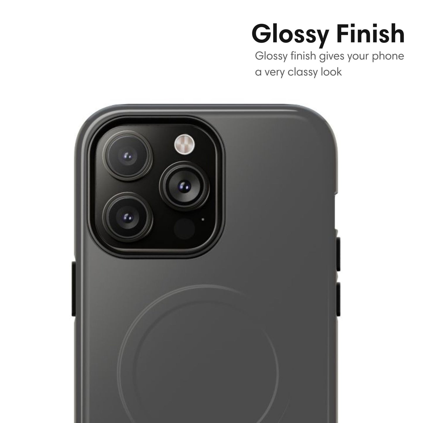 Gray MagSafe Tough Case - Classy Cases - Phone Case - iPhone 17 - Glossy - 