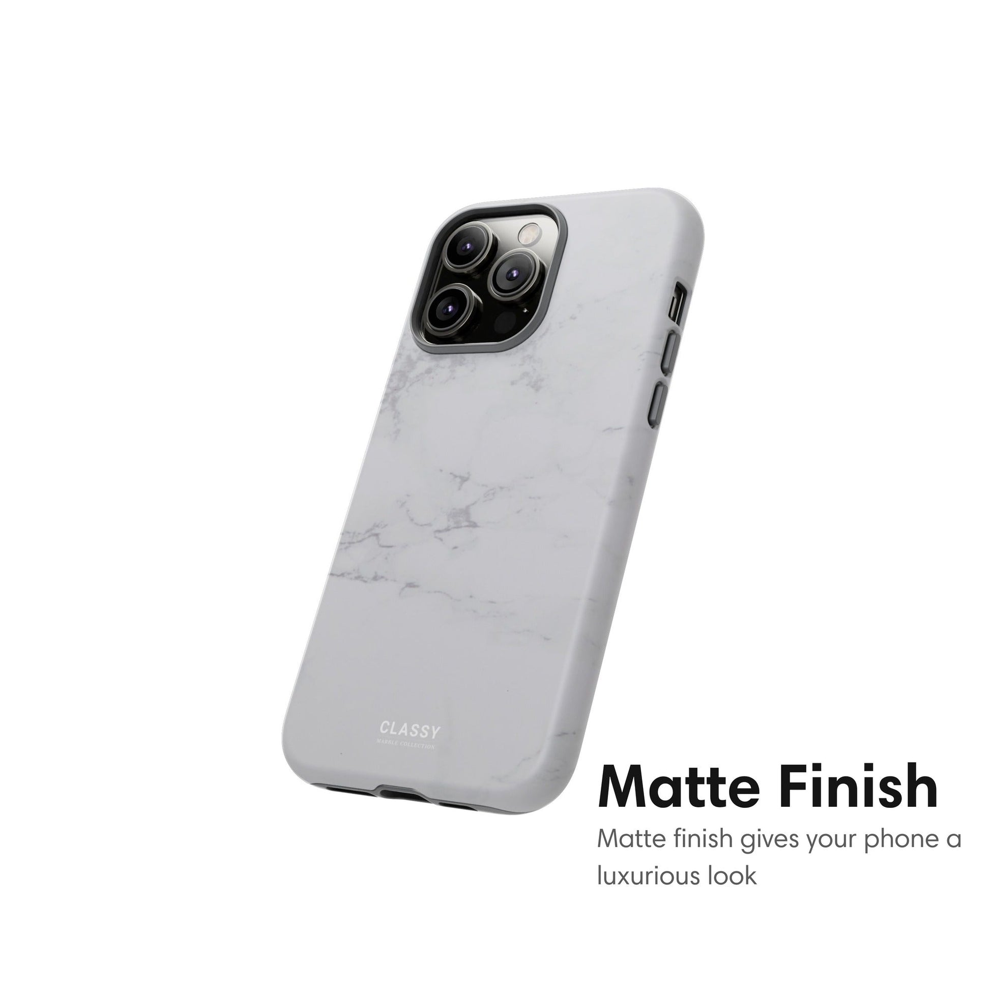 Gray Marble Tough Case - Classy Cases - Phone Case - iPhone 17 - Glossy - 