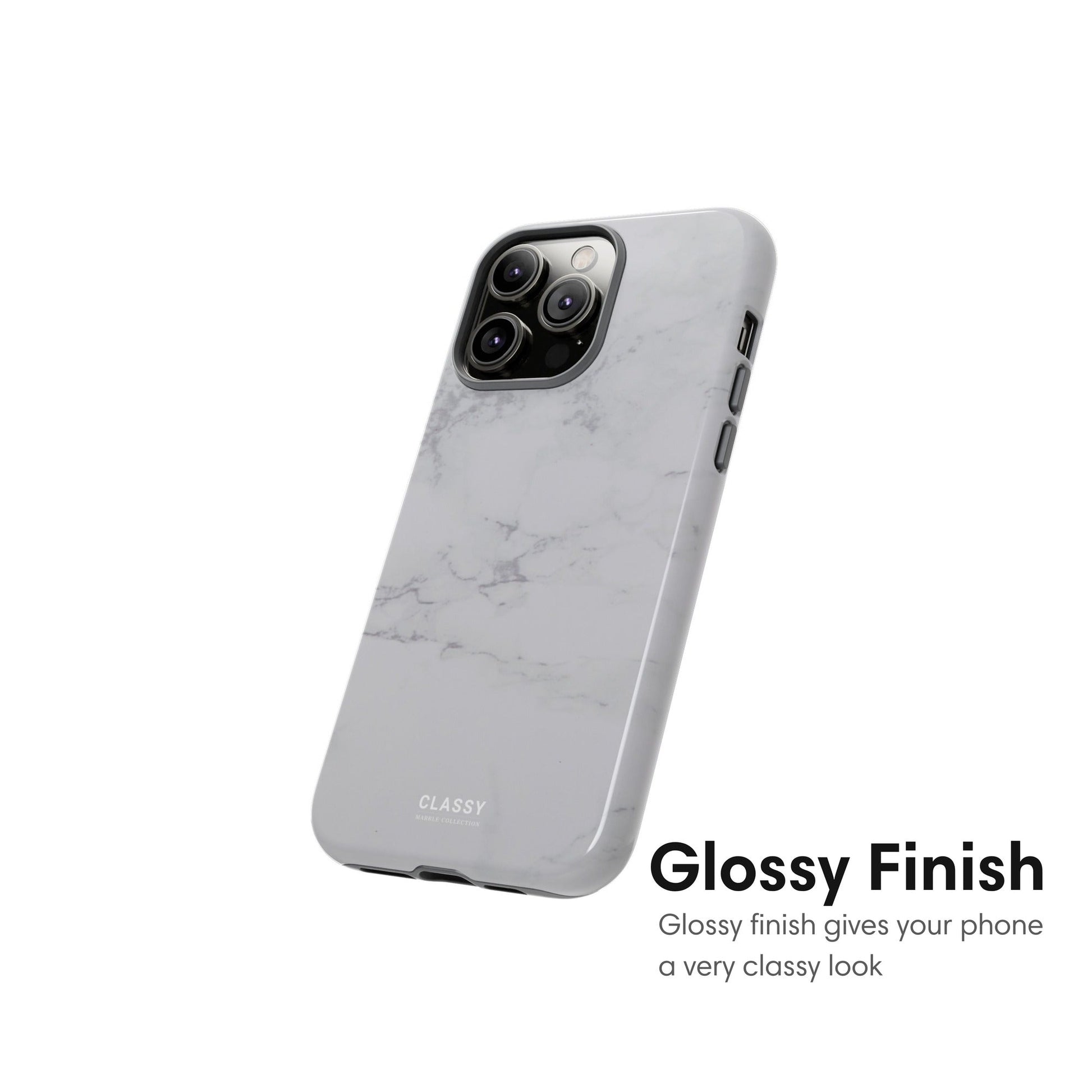 Gray Marble Tough Case - Classy Cases - Phone Case - iPhone 17 - Glossy - 