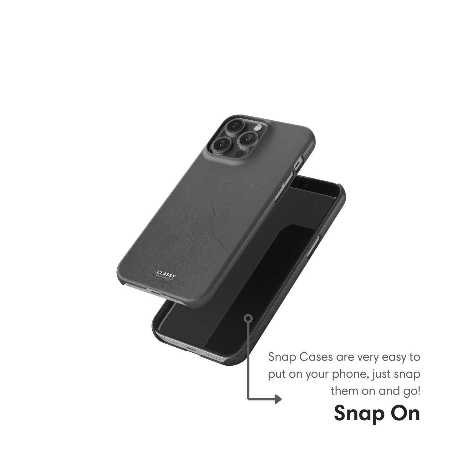 Gray Pattern Snap Case - Classy Cases - Phone Case - iPhone 17 - Glossy - 