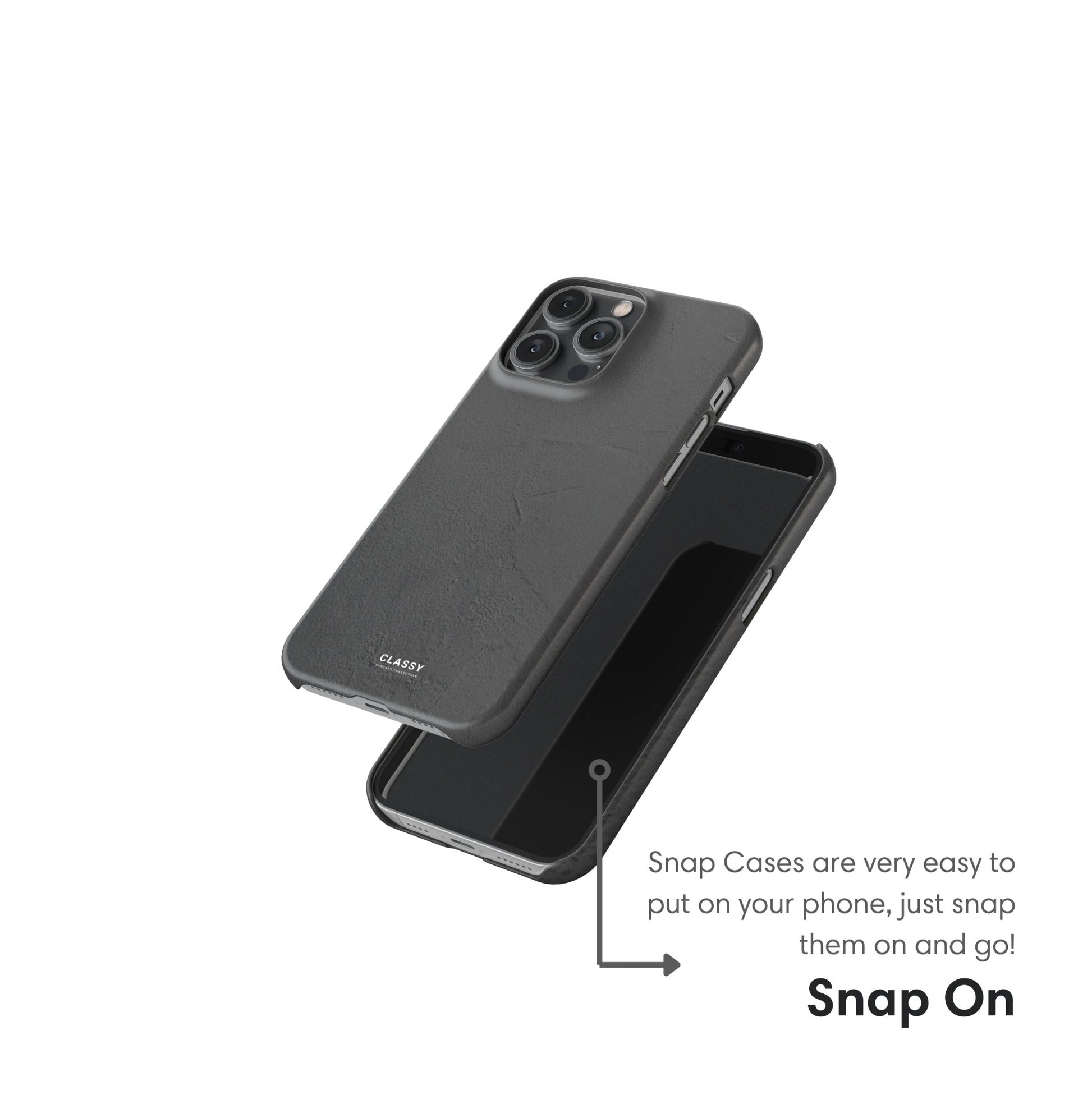 Gray Pattern Snap Case - Classy Cases - Phone Case - iPhone 17 - Glossy - 