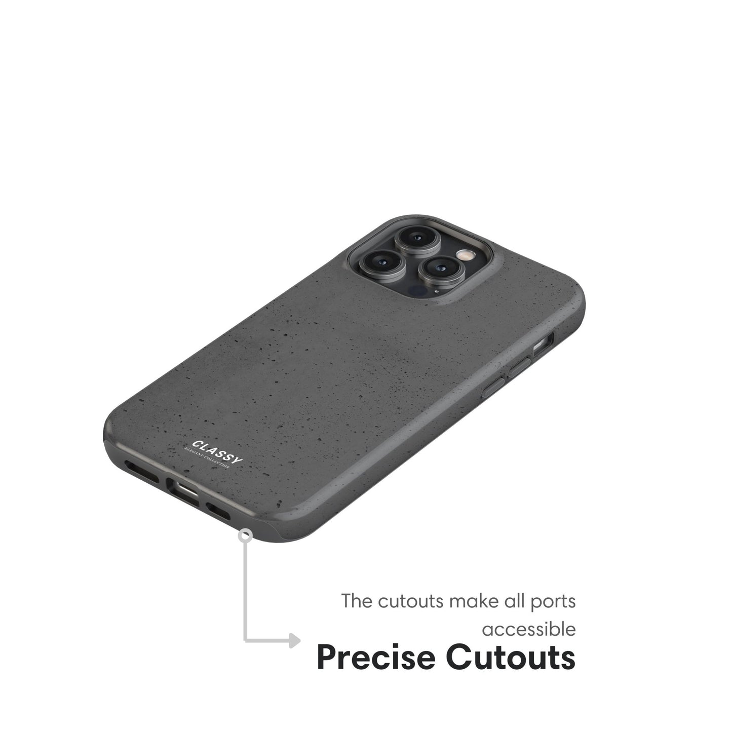 Gray Pattern Tough Case - Classy Cases - Phone Case - iPhone 17 - Glossy - 