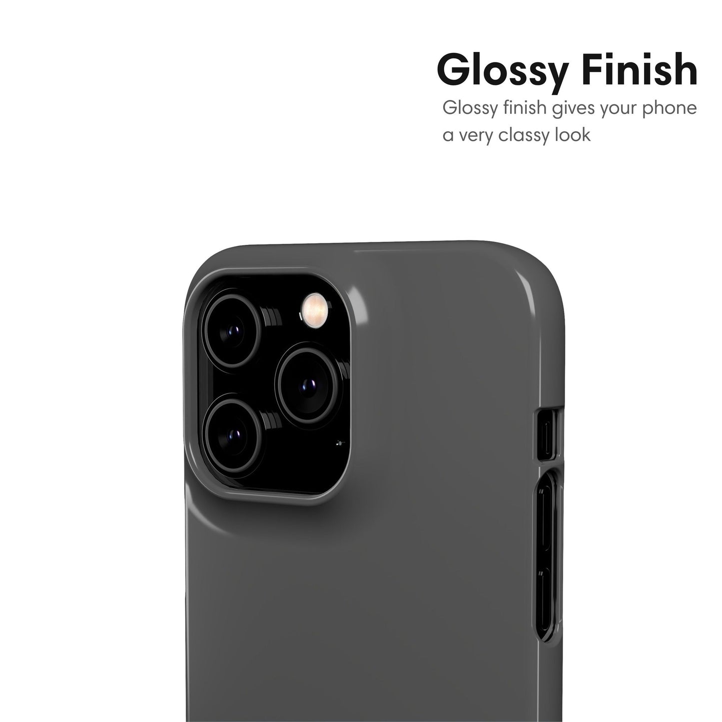 Gray Snap Case - Classy Cases - Phone Case - iPhone 17 - Glossy - 