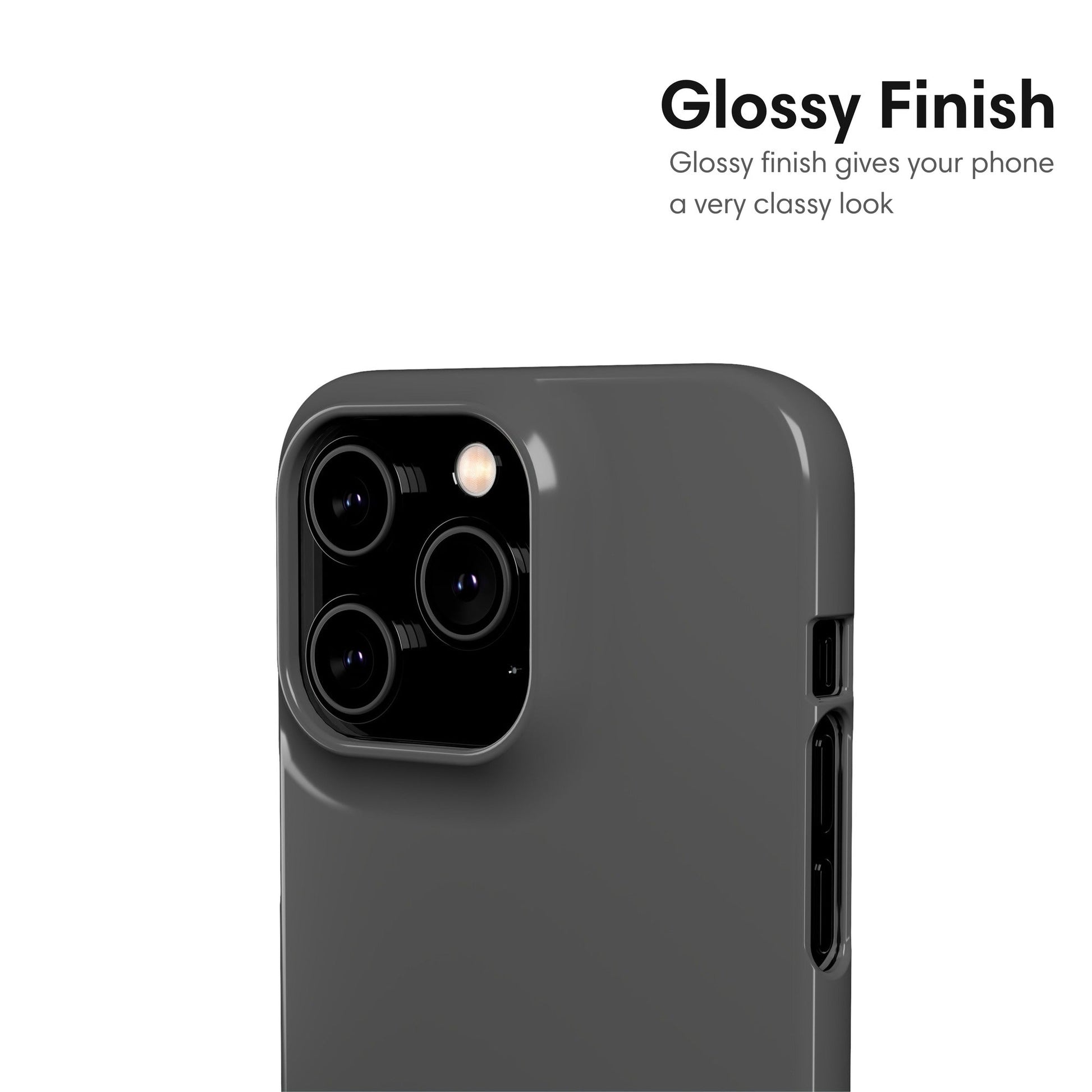 Gray Snap Case - Classy Cases - Phone Case - iPhone 17 - Glossy - 