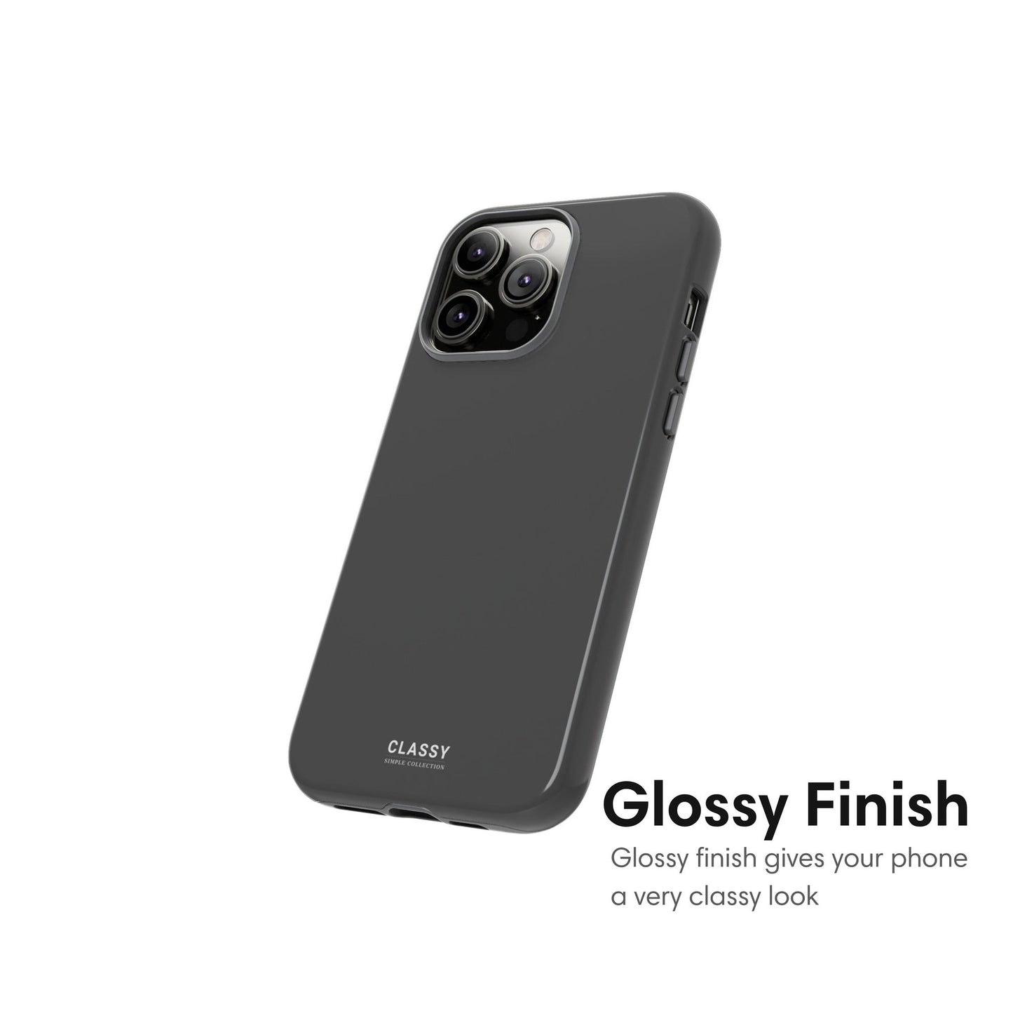 Gray Tough Case - Classy Cases - Phone Case - iPhone 17 - Glossy - 