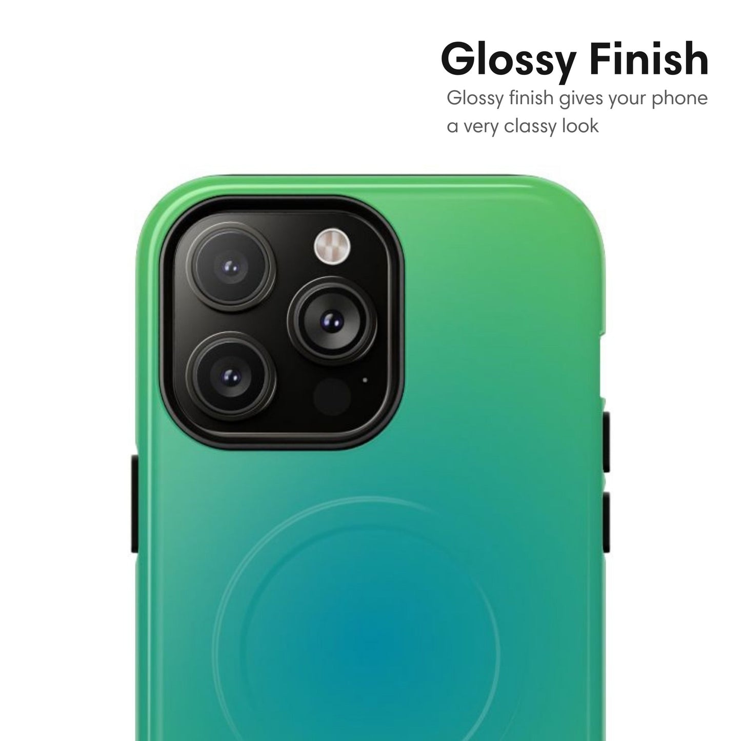 Green and Blue Ombre MagSafe Tough Case - Classy Cases - Phone Case - iPhone 17 - Glossy - 