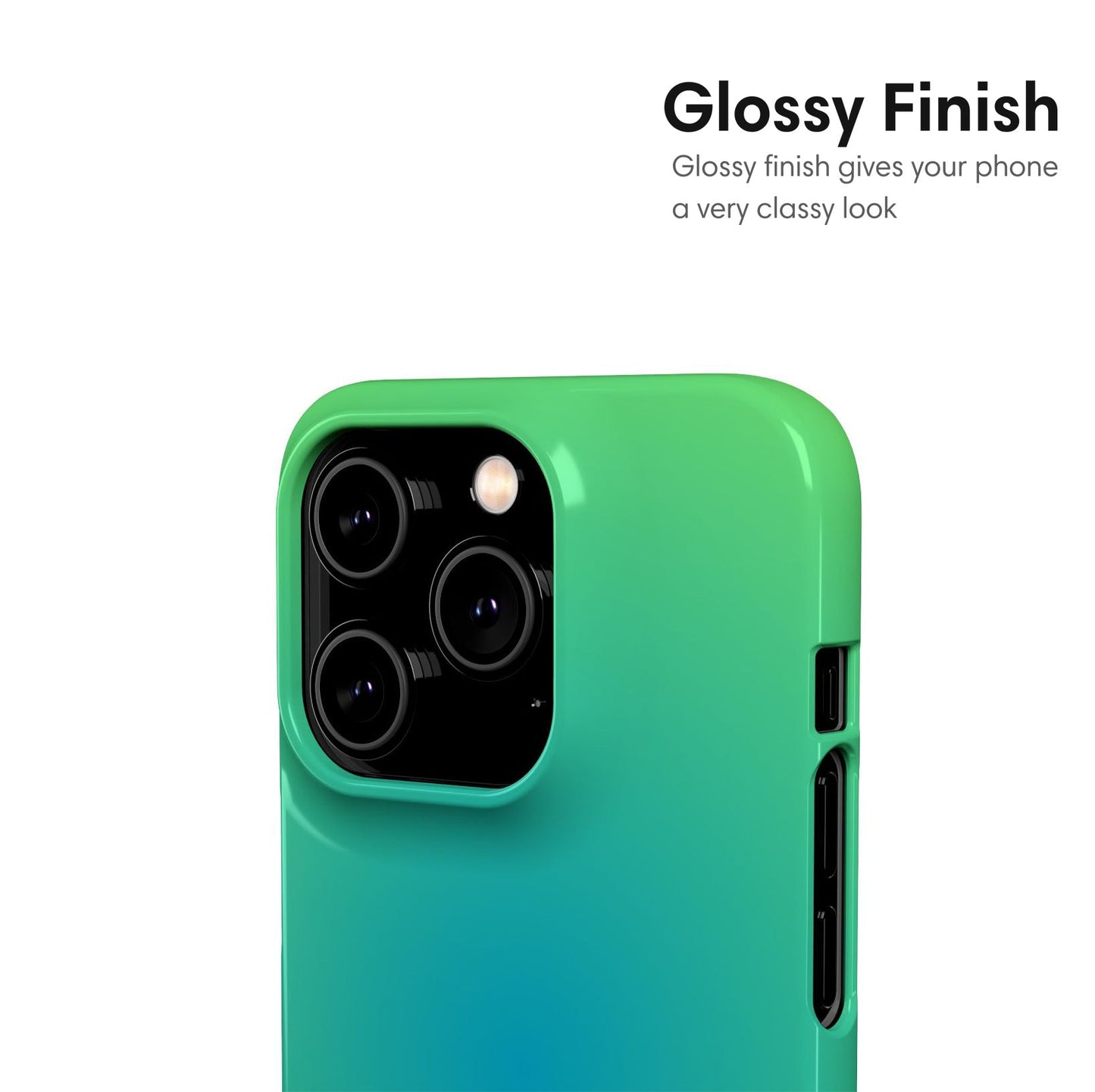 Green and Blue Ombre Snap Case - Classy Cases - Phone Case - iPhone 17 - Glossy - 