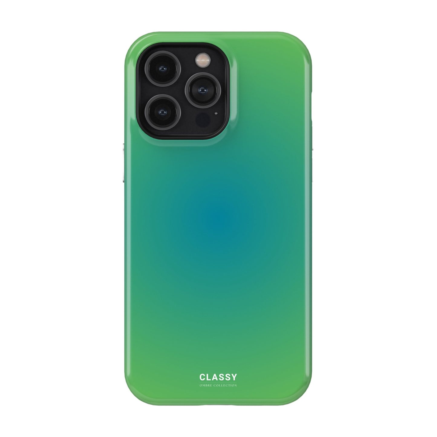 Green and Blue Ombre Tough Case - Classy Cases - Phone Case - iPhone 17 - Glossy - 