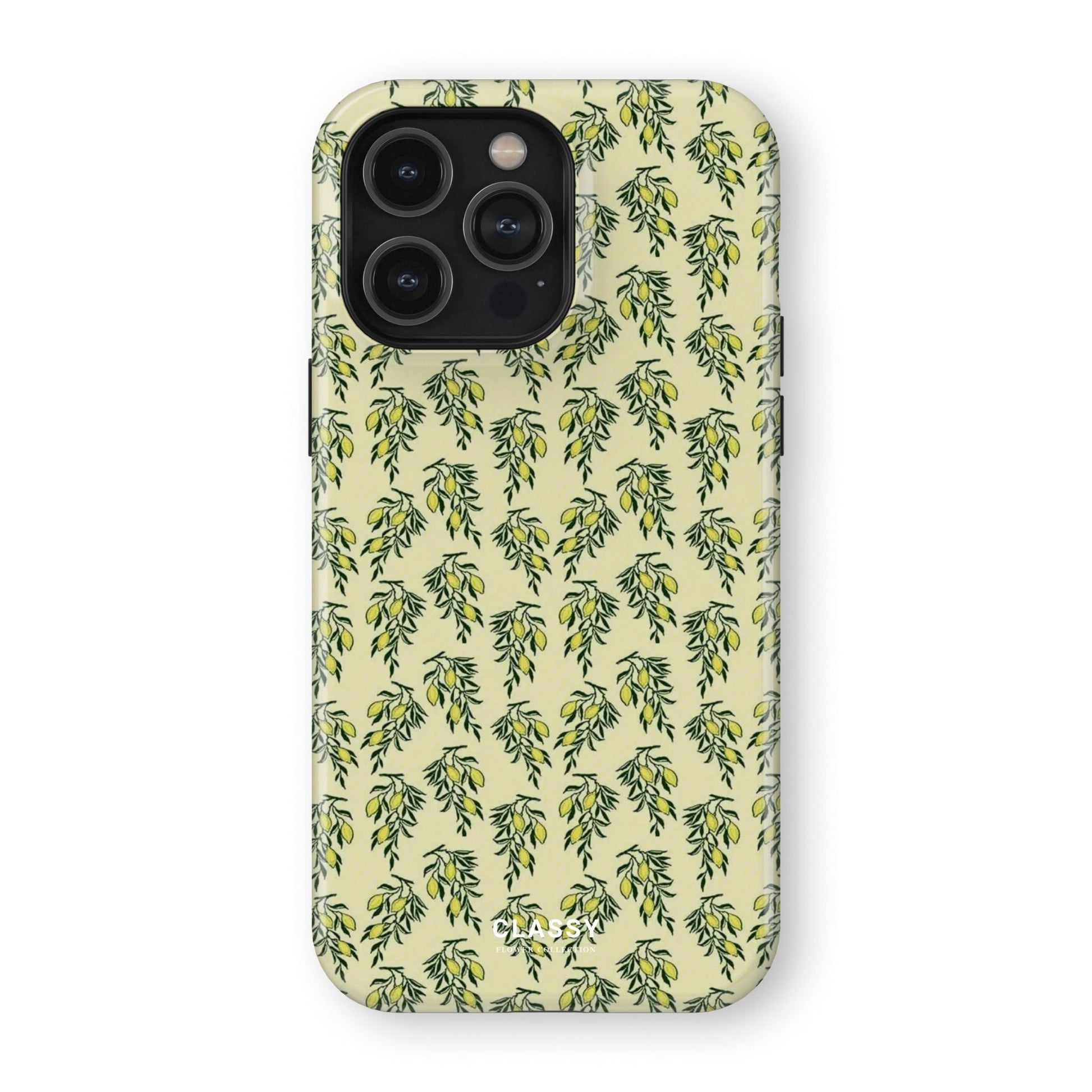 Green Flower Tough Case - Classy Cases - Phone Case - iPhone 17 - Glossy - 