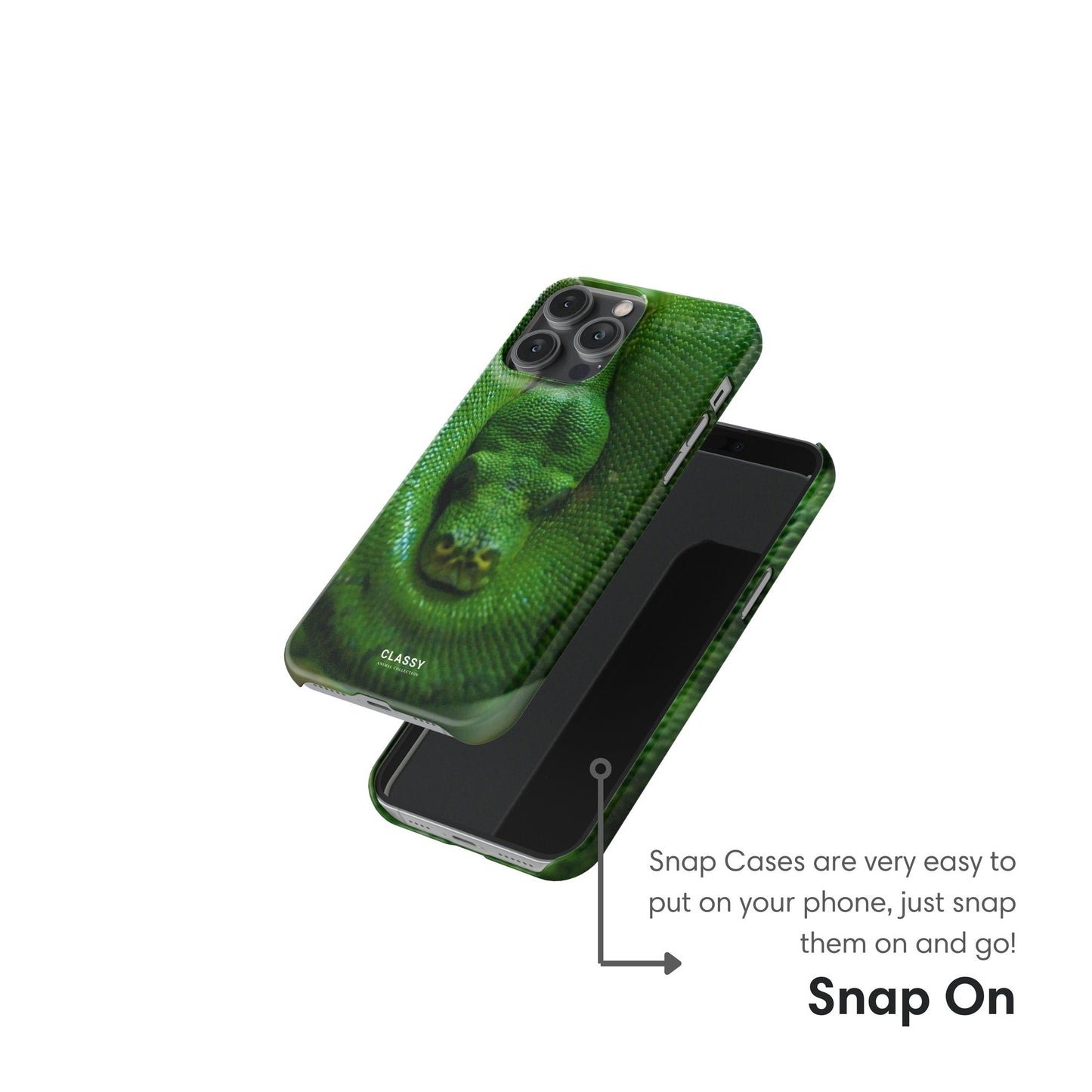 Green Snake Snap Case - Classy Cases - Phone Case - iPhone 17 - Glossy - 