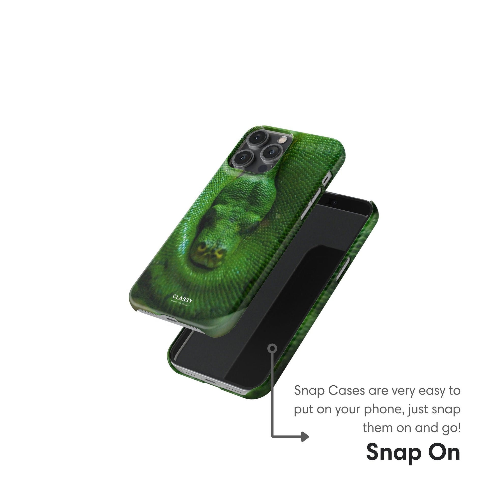 Green Snake Snap Case - Classy Cases - Phone Case - iPhone 17 - Glossy - 