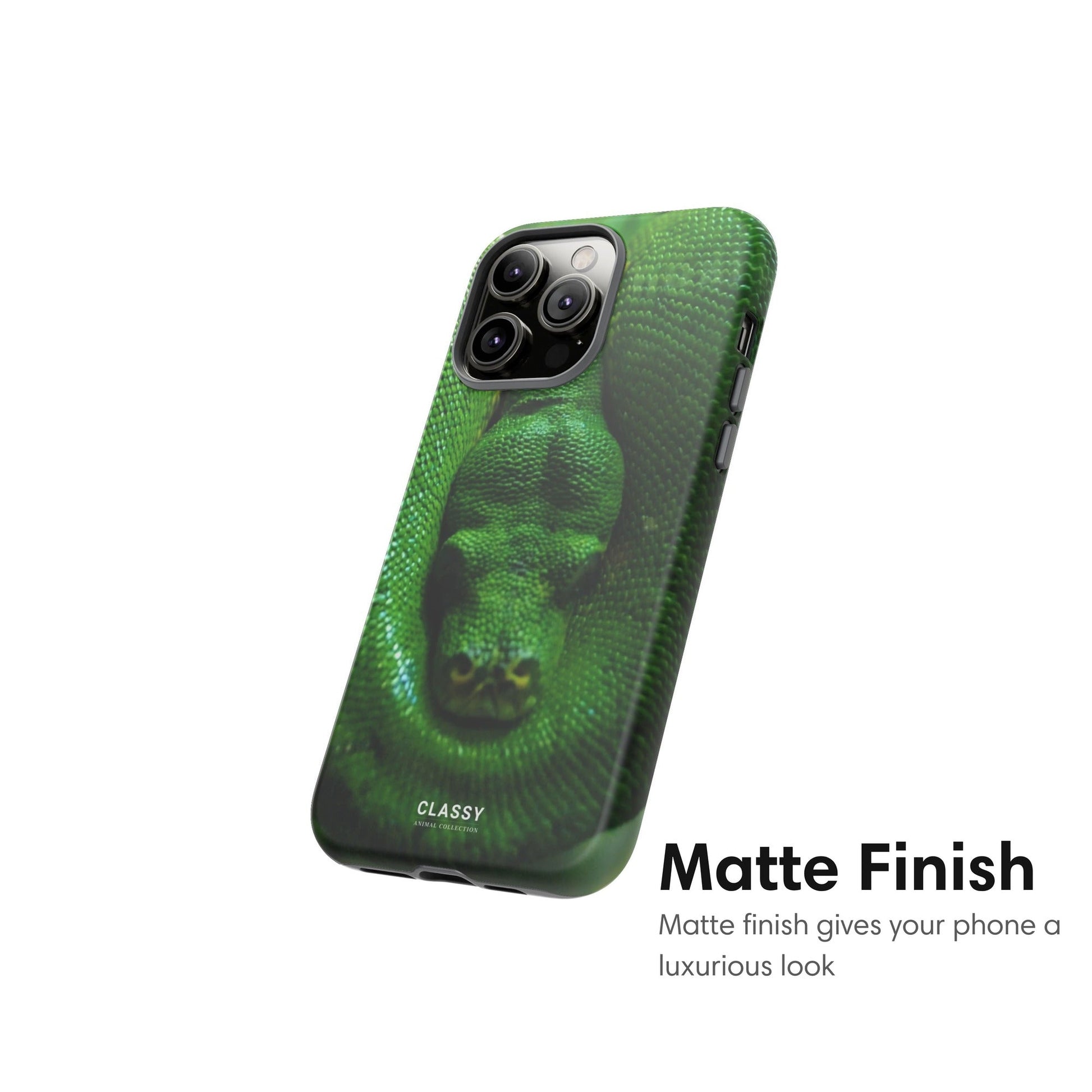 Green Snake Tough Case - Classy Cases - Phone Case - iPhone 17 - Glossy - 