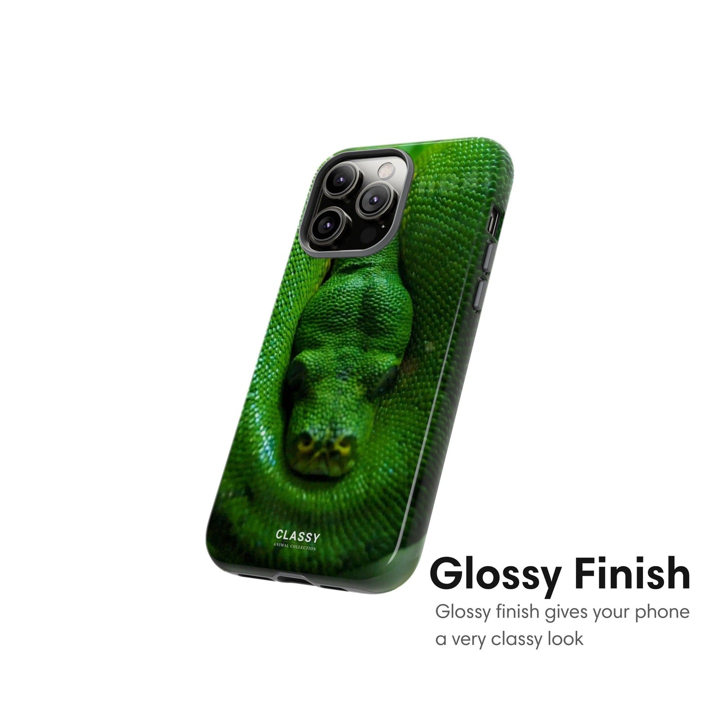 Green Snake Tough Case - Classy Cases - Phone Case - iPhone 17 - Glossy - 