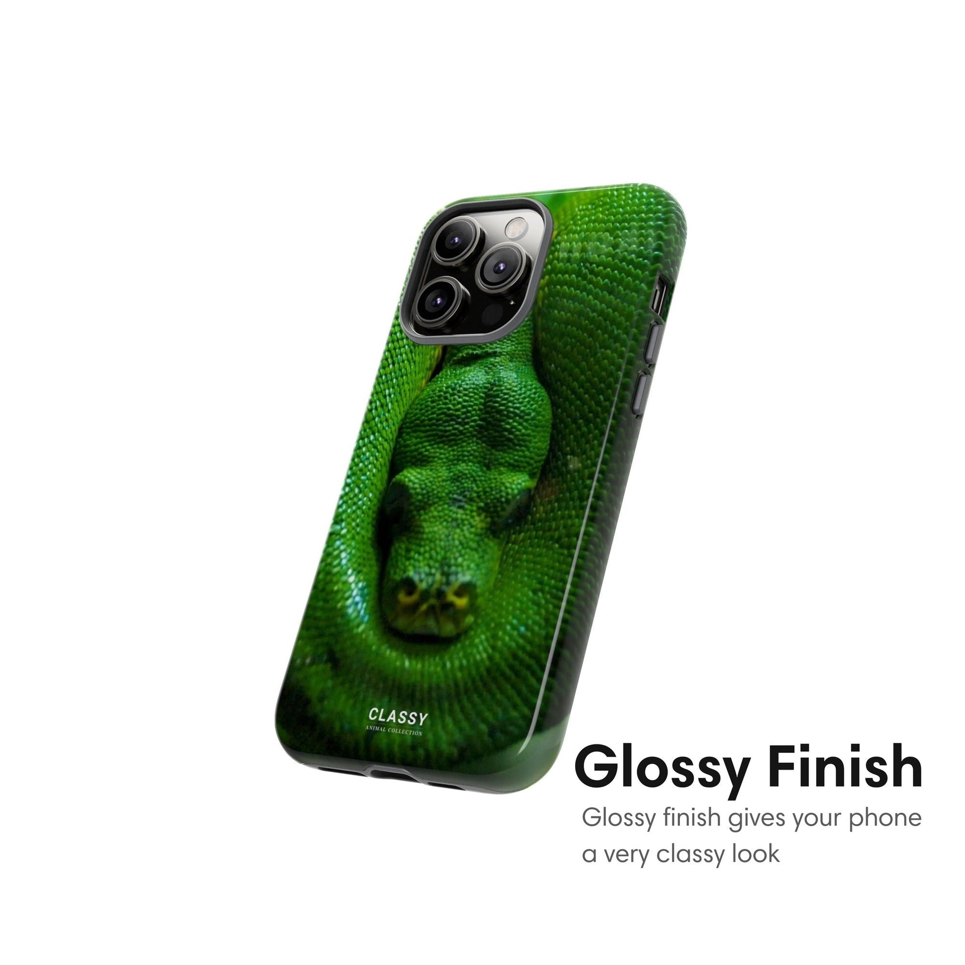 Green Snake Tough Case - Classy Cases - Phone Case - iPhone 17 - Glossy - 