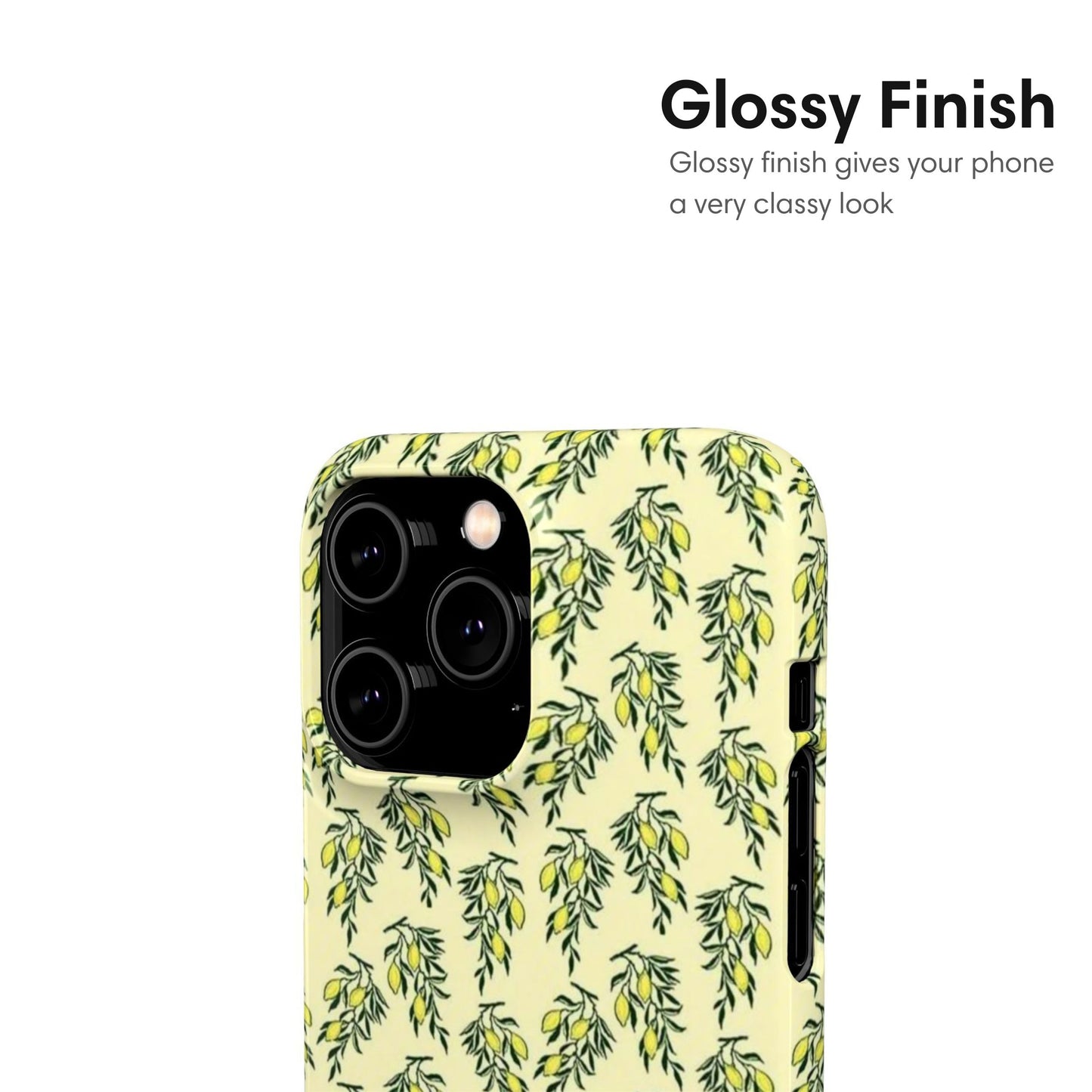 Green Flowers Snap Case glossy