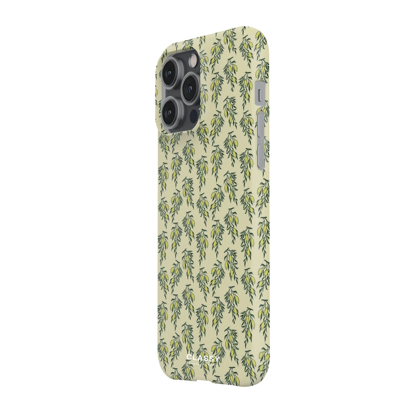 Green Flowers Snap Case side