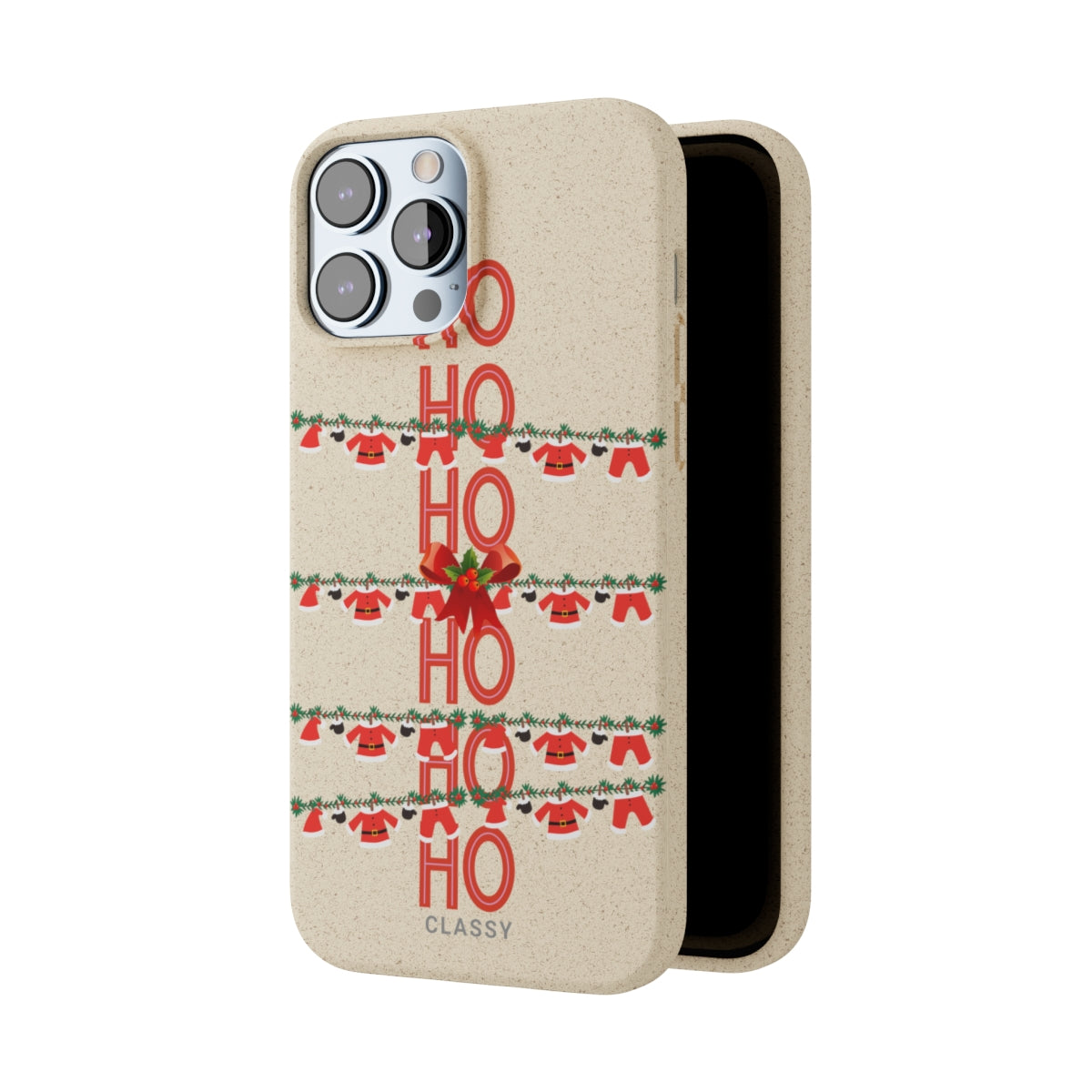 Ho Ho Ho Christmas Biodegradable Case side