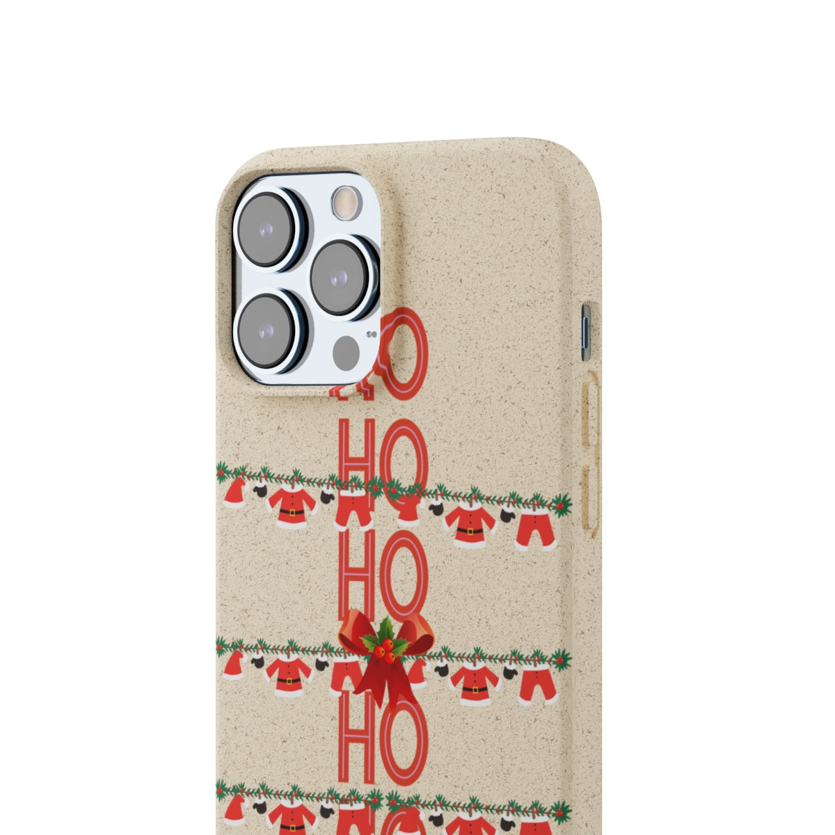 Ho Ho Ho Christmas Biodegradable Case close up